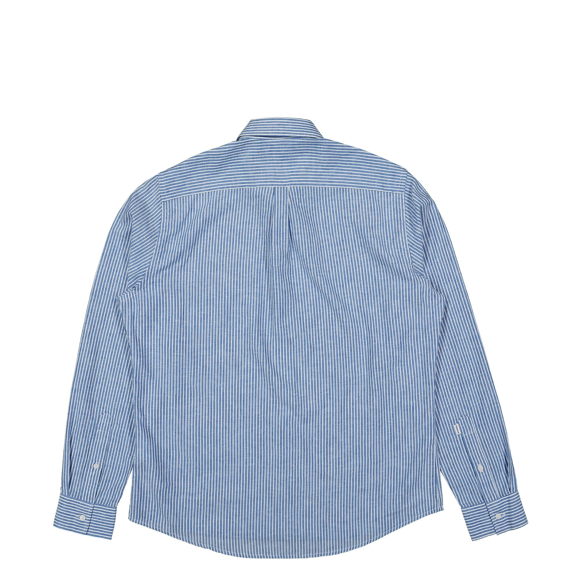 Edmmond Studios Striped Linen Shirt Light Blue Shirts Material | Overkill