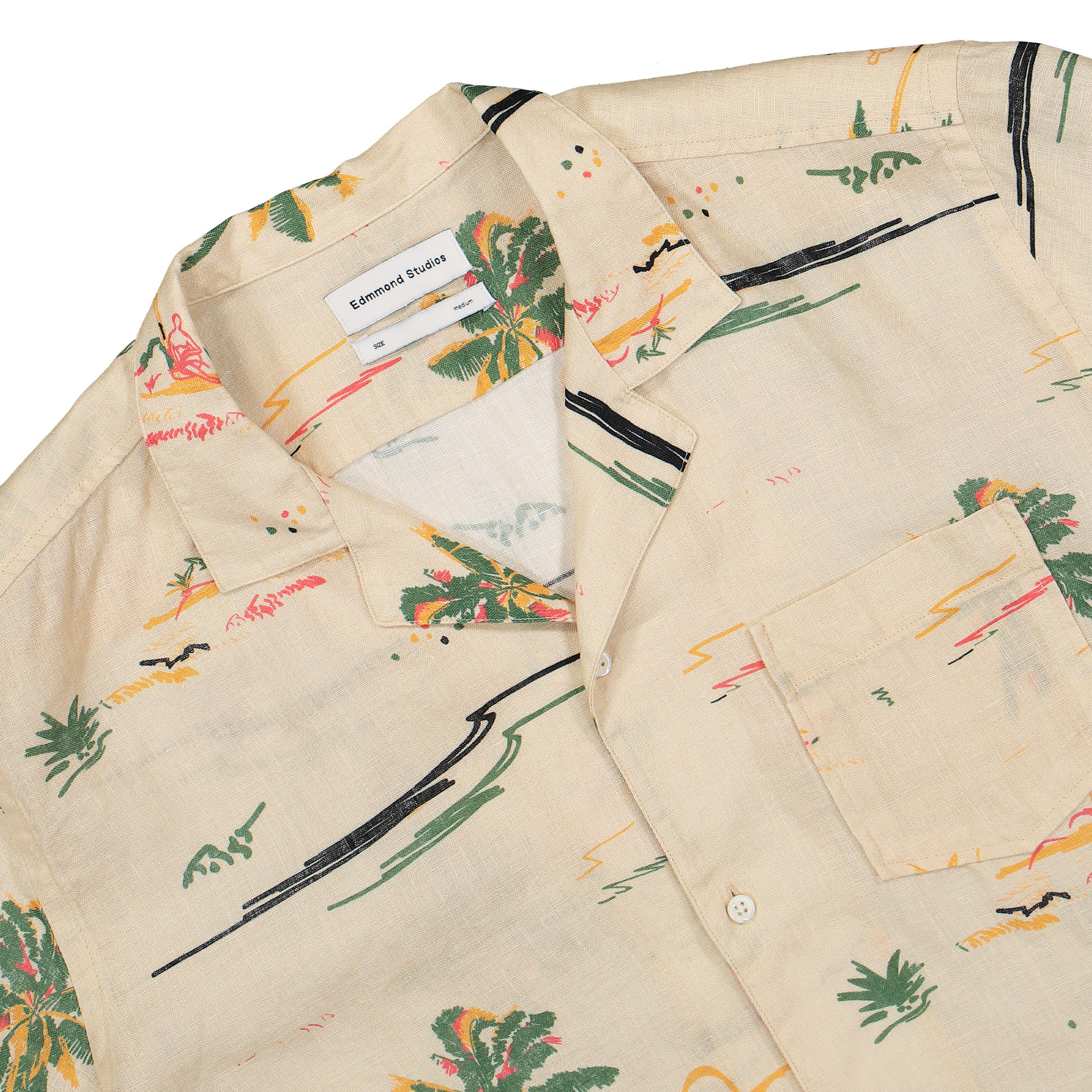 Edmmond Studios Matt Short Sleeve Shirt Off White Shirts Detailfoto | Overkill