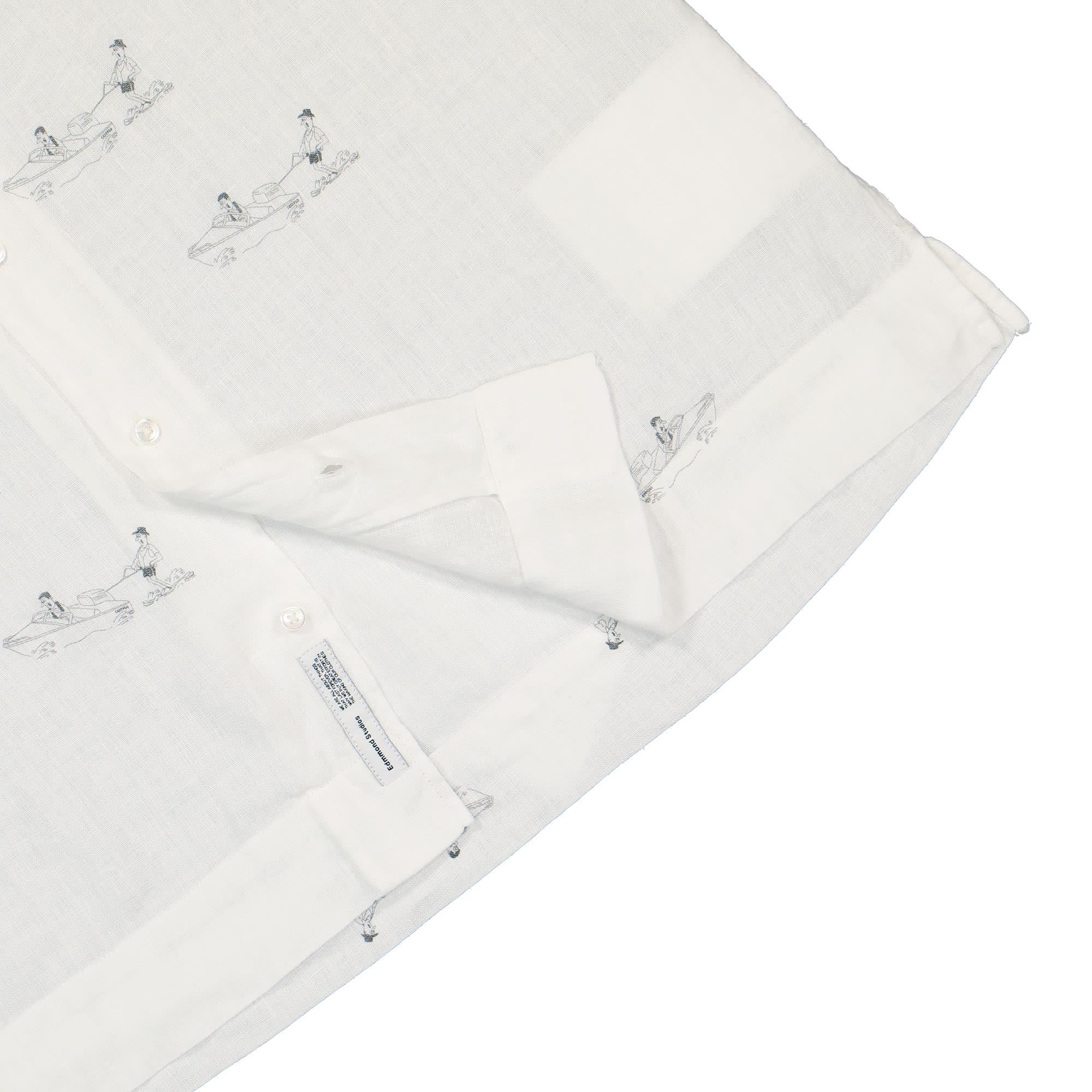 Edmmond Studios Calypso Short Sleeve Shirt White Shirts Detail view 1 | Overkill
