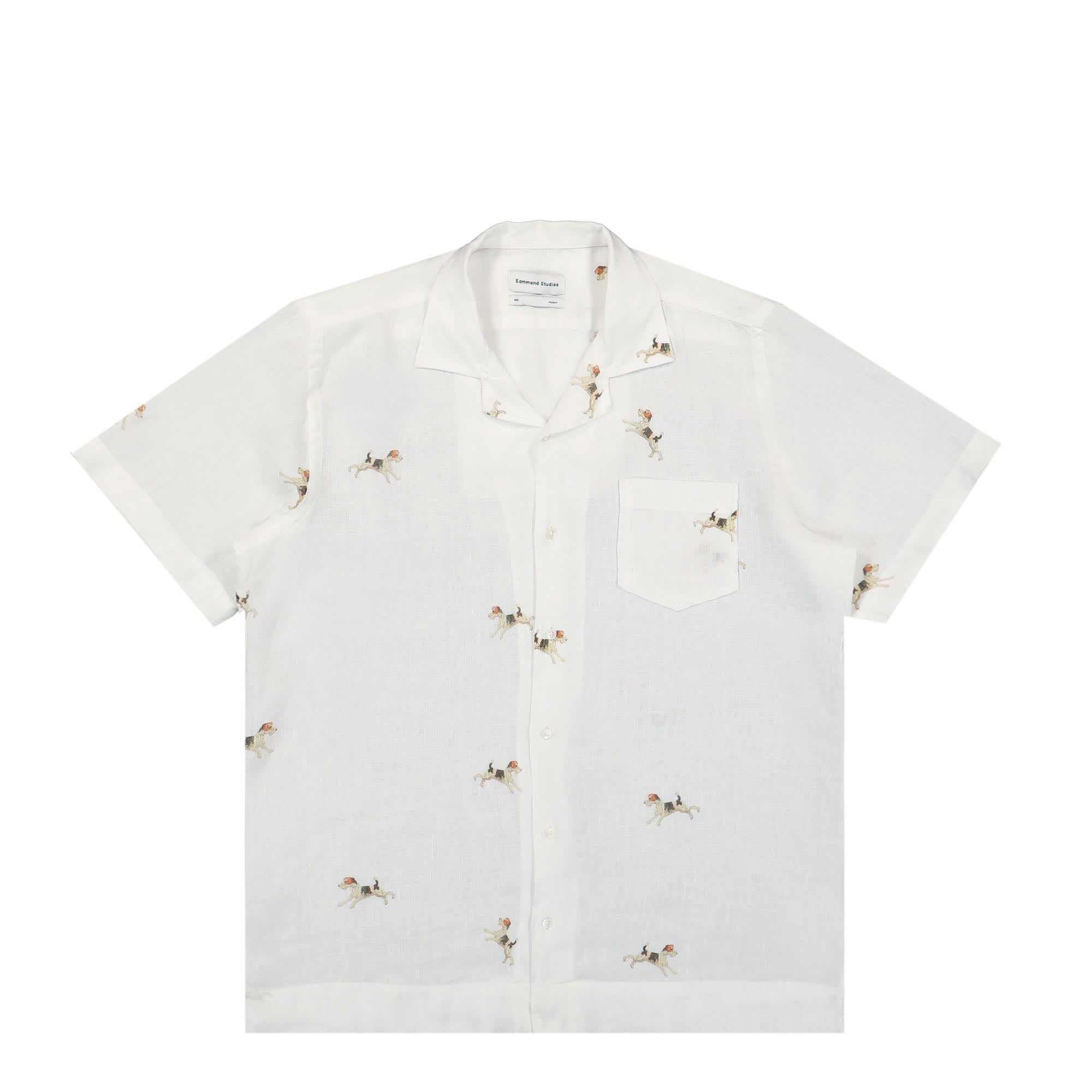 Edmmond Studios Oddie Short Sleeve Shirt White Shirts 123-10-27000 | Overkill