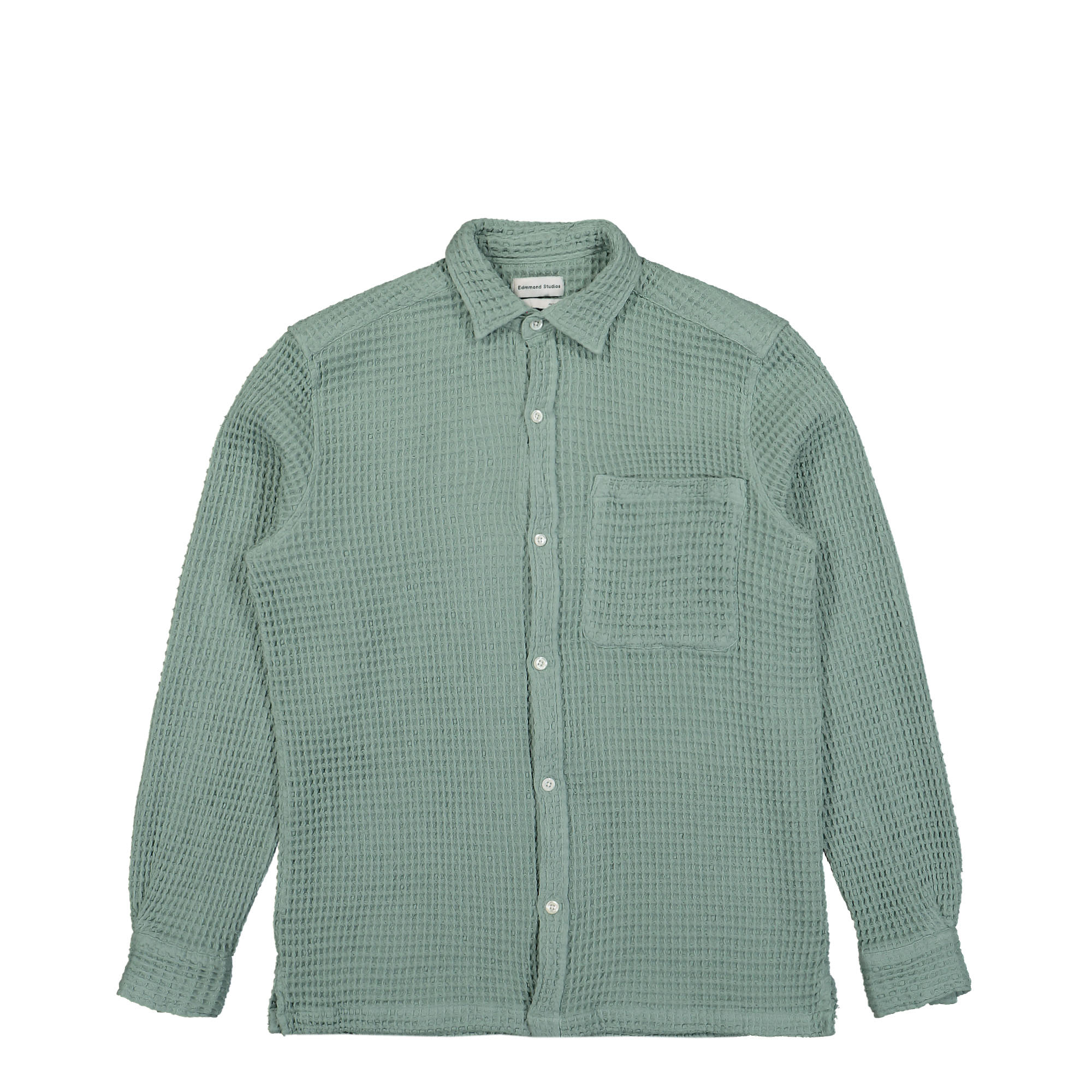 Edmmond Studios Waffle Shirt Turquoise Shirts 123-10-30660 | Overkill