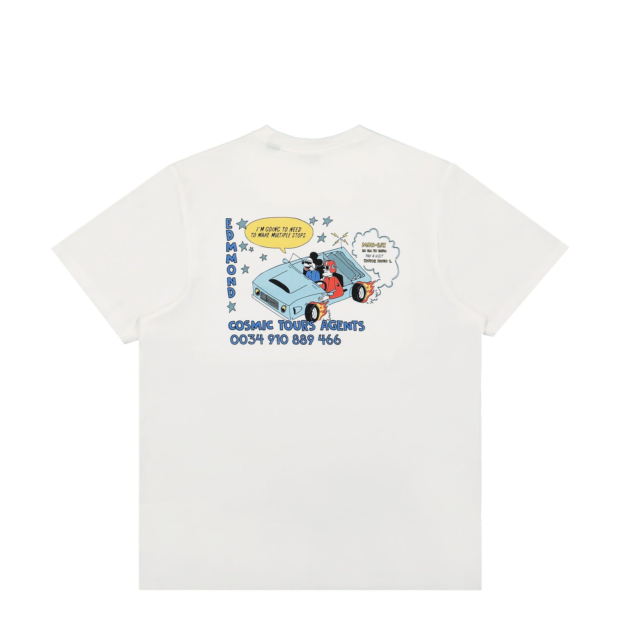 Edmmond Studios Tours T-Shirt White T-Shirts Close-up | Overkill