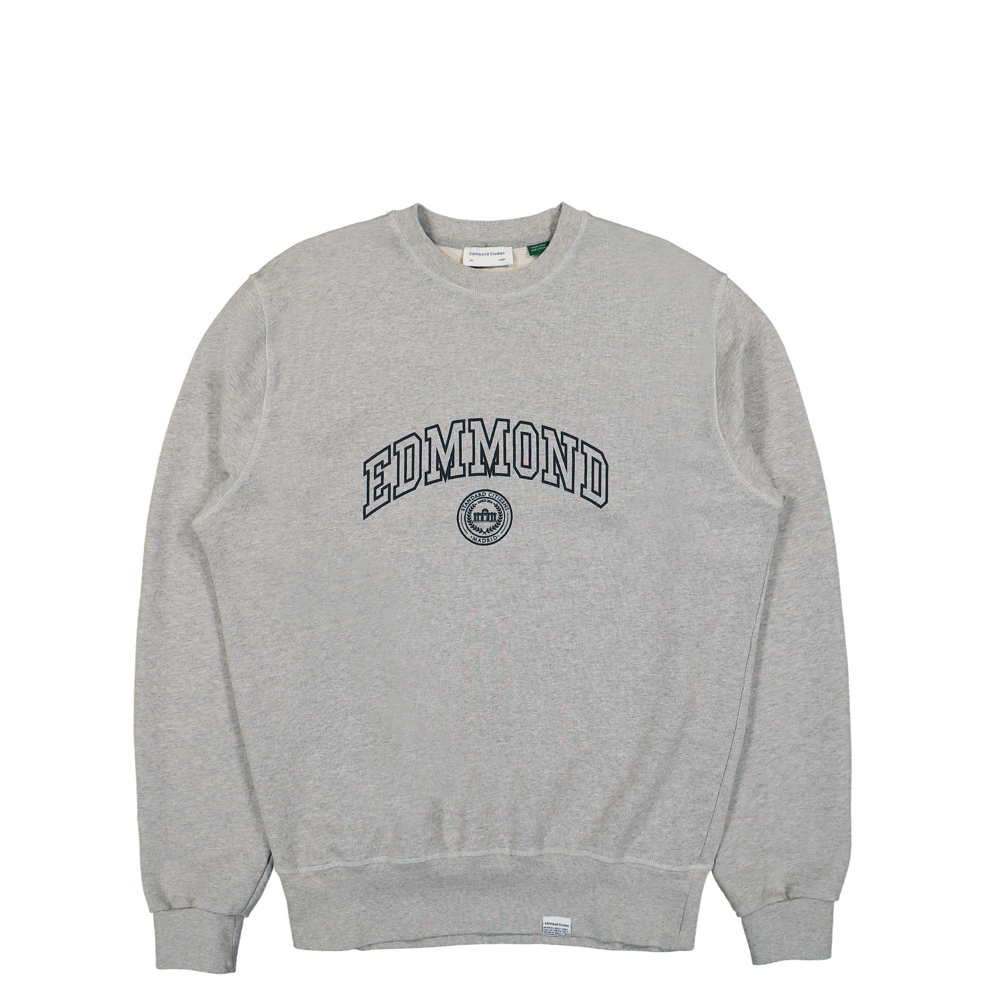 Edmmond Studios Stamp Sweatshirt Grey Melange Sweatshirts 123-40-18840 | Overkill