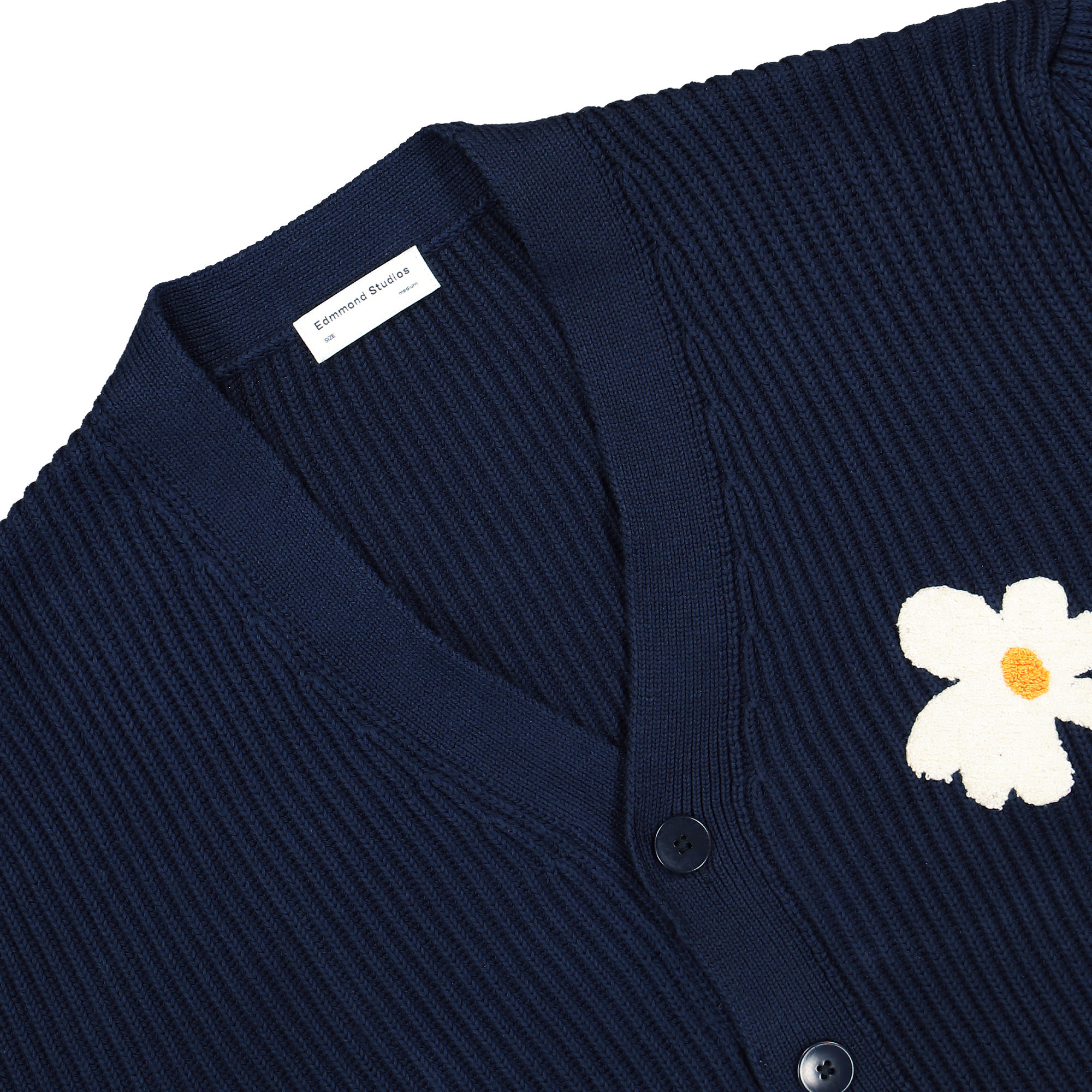 Edmmond Studios Over Cardigan Navy Cardigans Close-up | Overkill