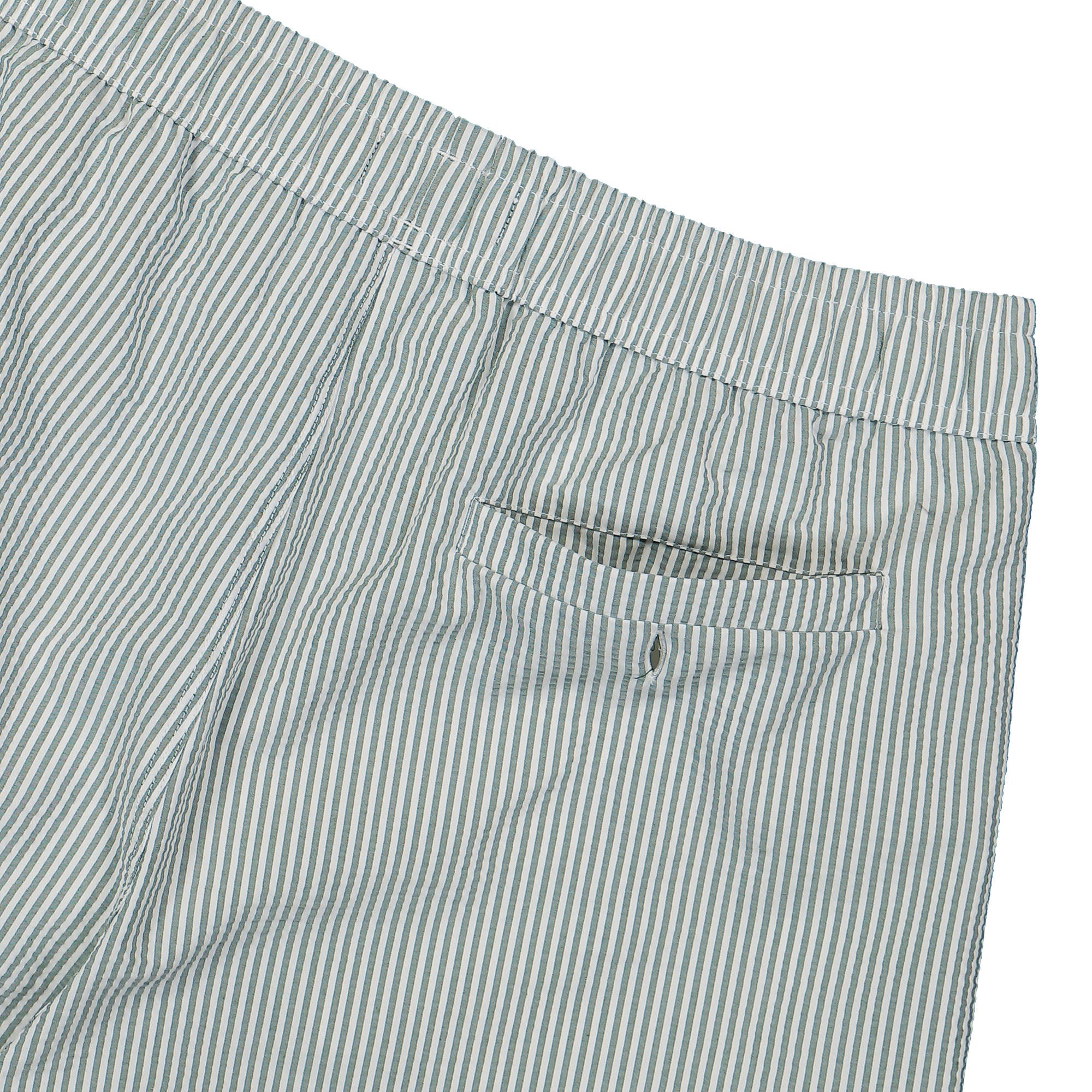 Edmmond Studios Classic Seersucker Shorts Green Shorts Detail view 1 | Overkill