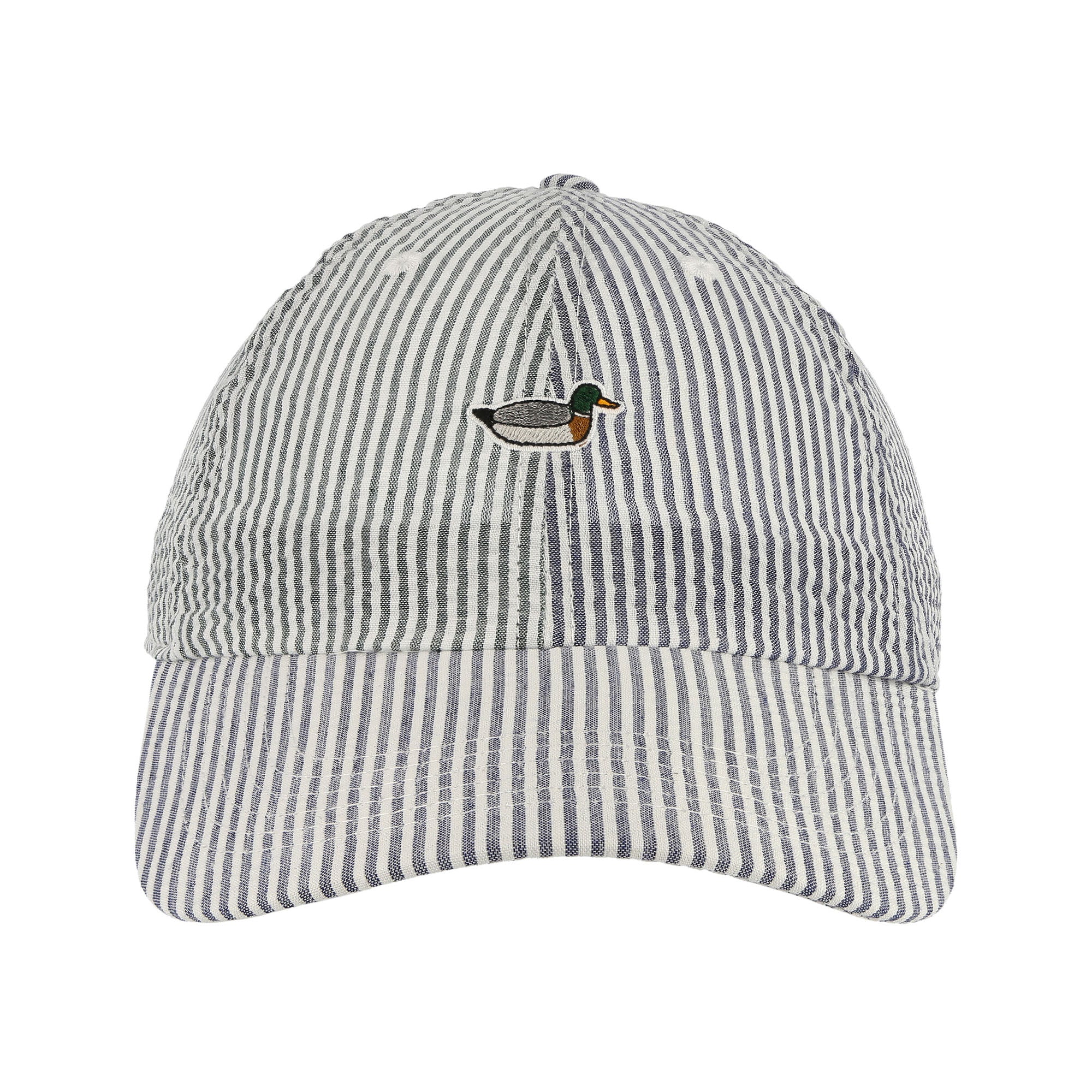 Edmmond Studios Duck Patch Seersucker Cap Plain Navy Caps Detailfoto | Overkill