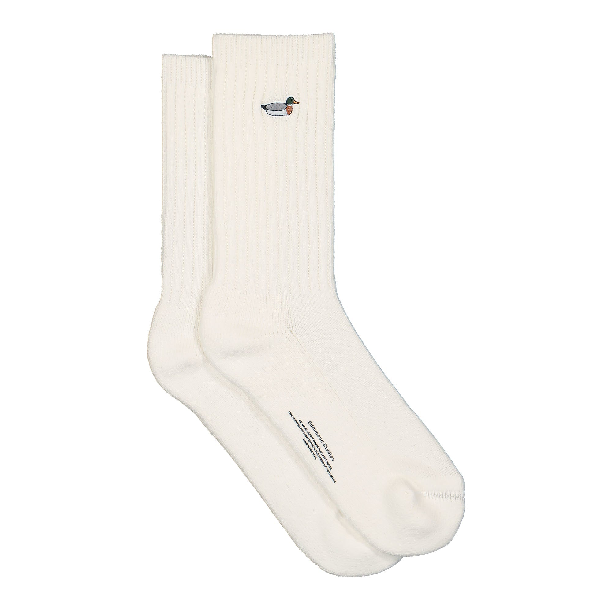 Edmmond Studios Duck Socks Off White Socks Material | Overkill