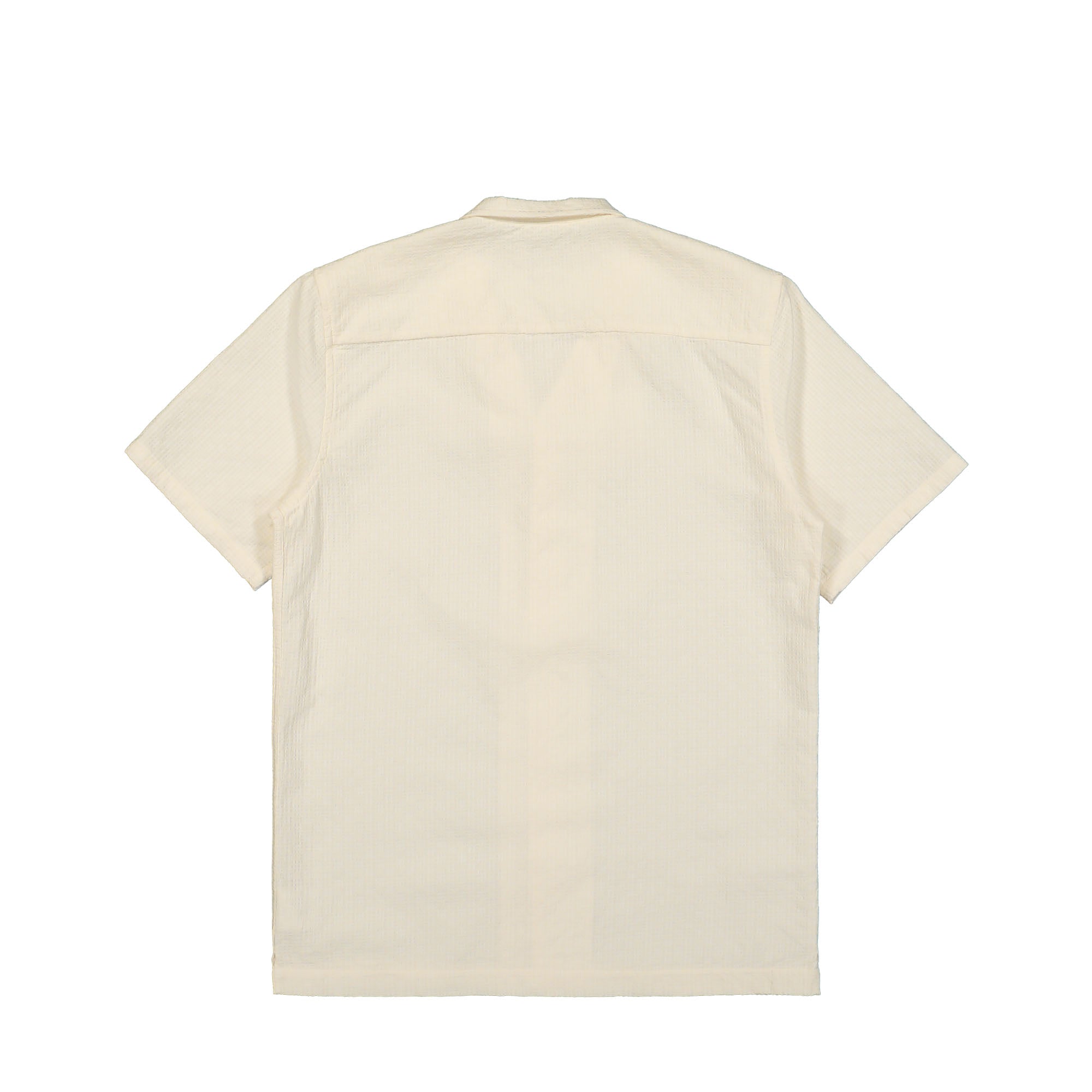 Edmmond Studios Artisan Short Sleeve Shirt Plain Off White Shirts Material | Overkill