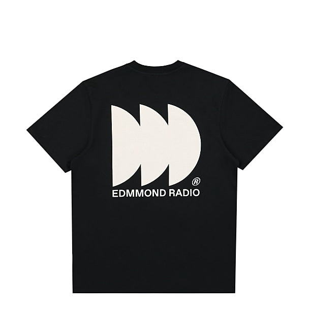 Edmmond Studios Radio Club T-Shirt Plain Black T-Shirts Close-up | Overkill