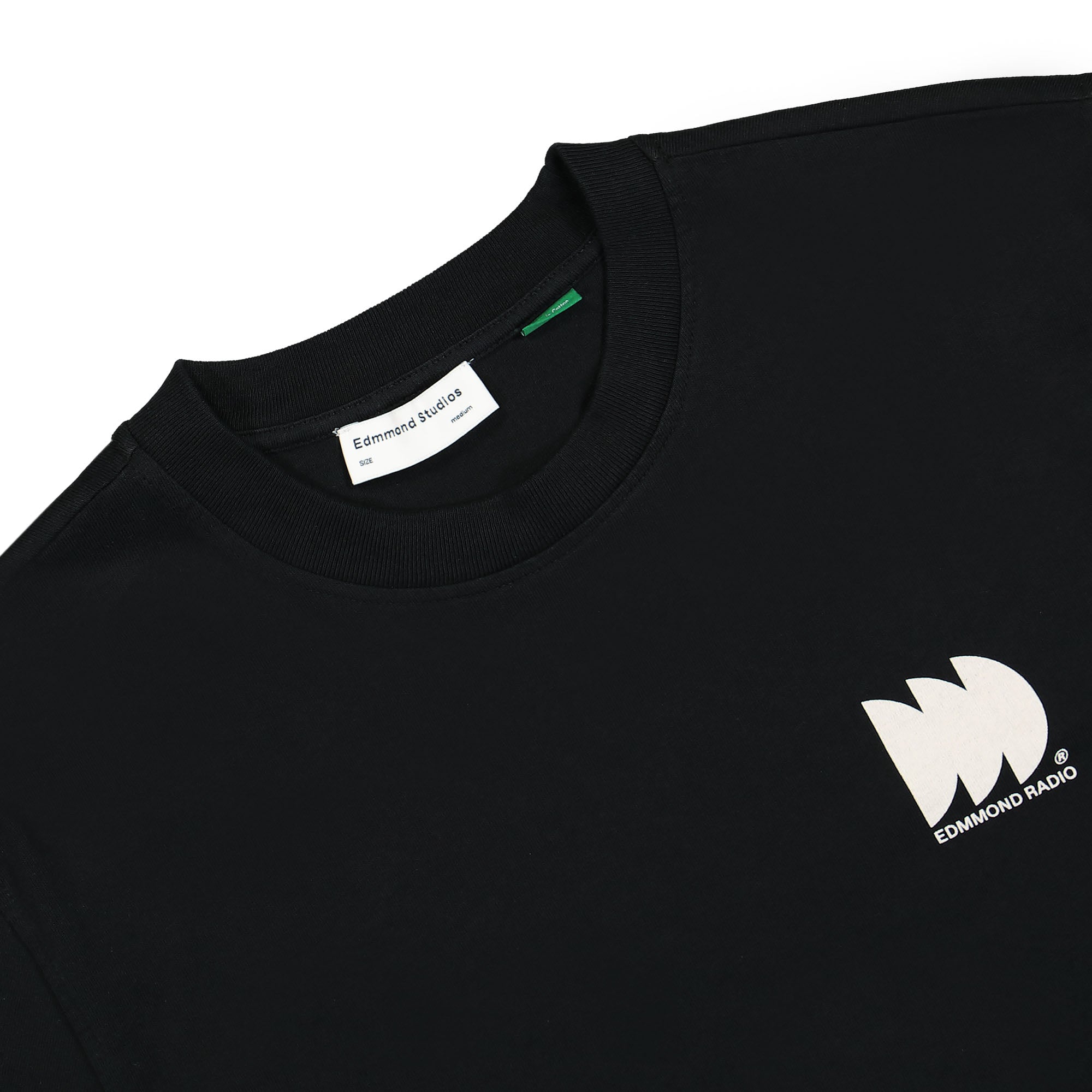 Edmmond Studios Radio Club T-Shirt Plain Black T-Shirts Material | Overkill
