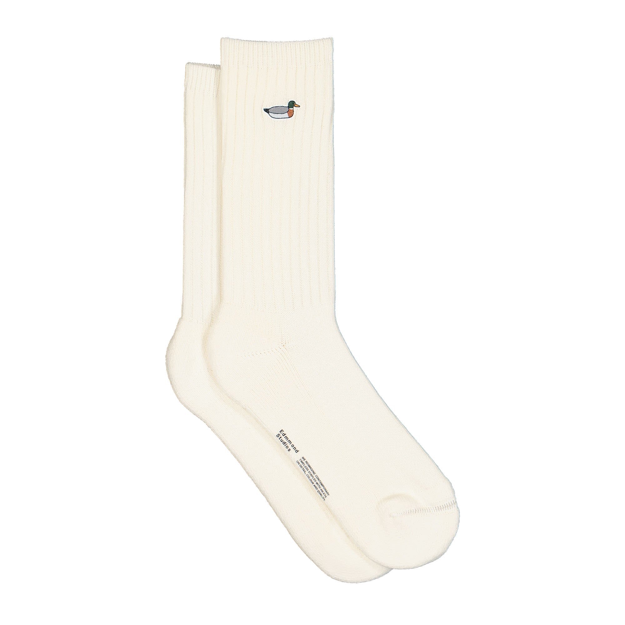 Edmmond Studios Duck Socks Plain Off White Socks Material | Overkill