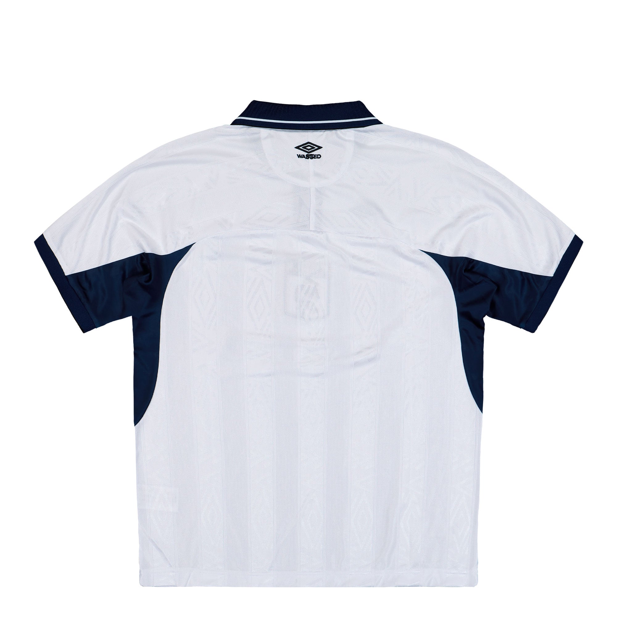 Umbro x Wasted Paris Football Jersey T-Shirt White / Blue Polo Shirt 177051 Close-up | Overkill
