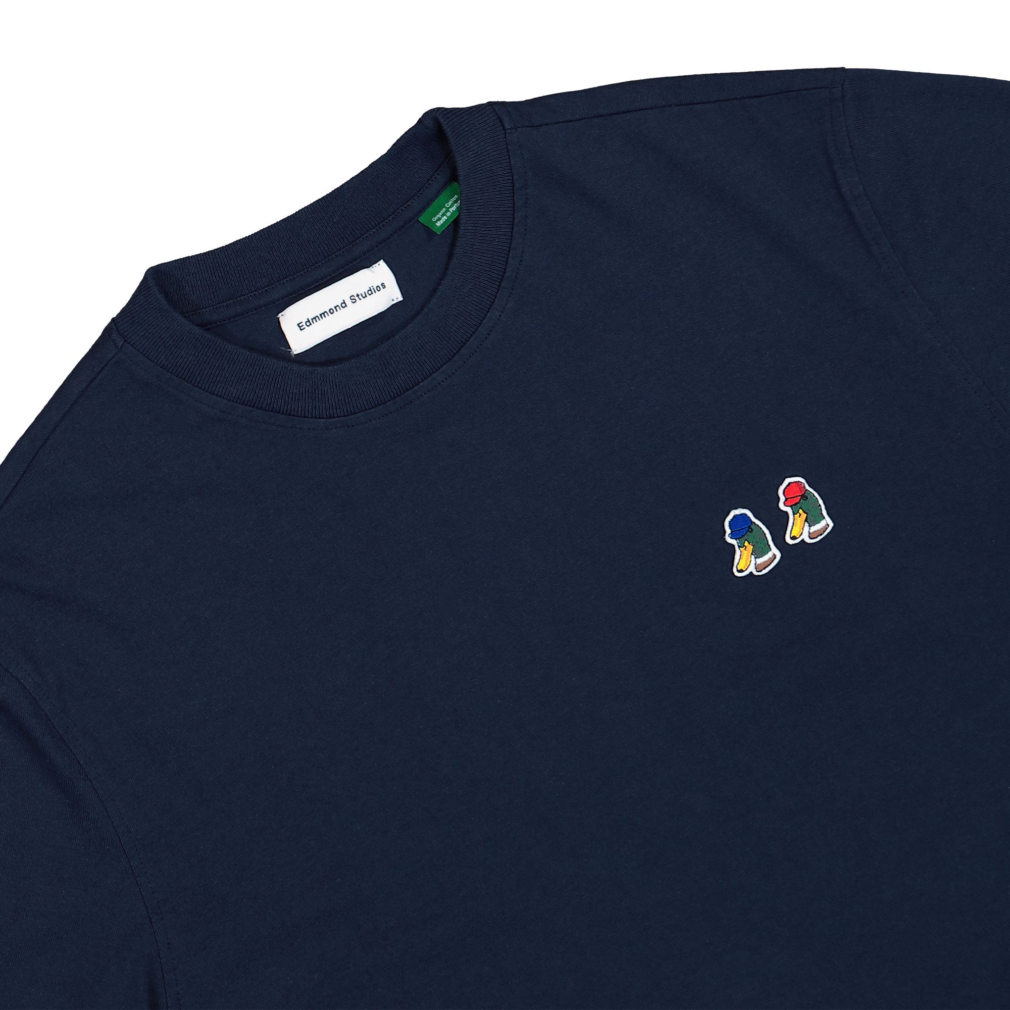 Edmmond Studios Special Duck T-Shirt Plain Navy T-Shirts Close-up | Overkill