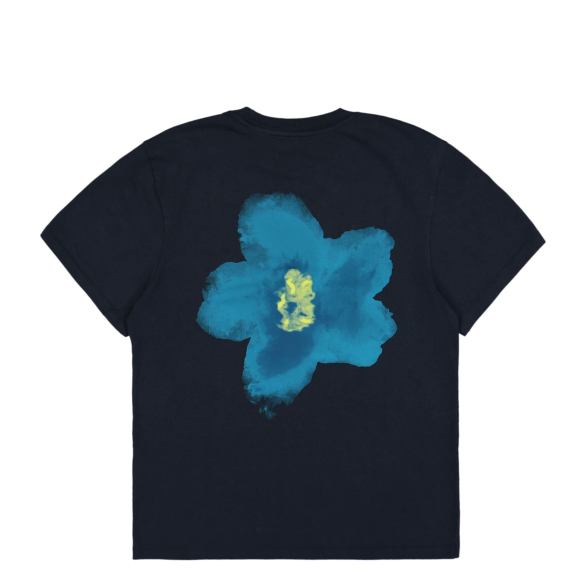 Edmmond Studios Garden T-Shirt Plain Navy T-Shirts Close-up | Overkill
