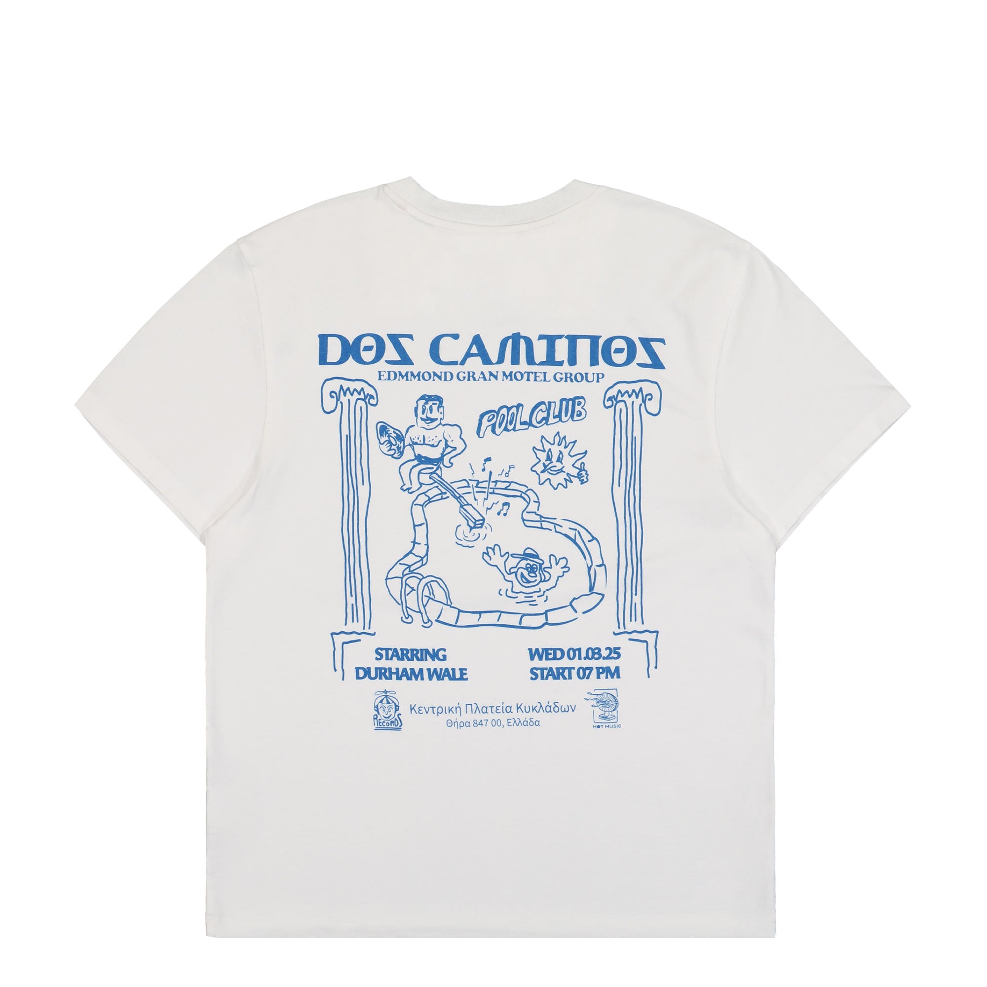 Edmmond Studios Dos Caminos T-Shirt Plain White T-Shirts Close-up | Overkill