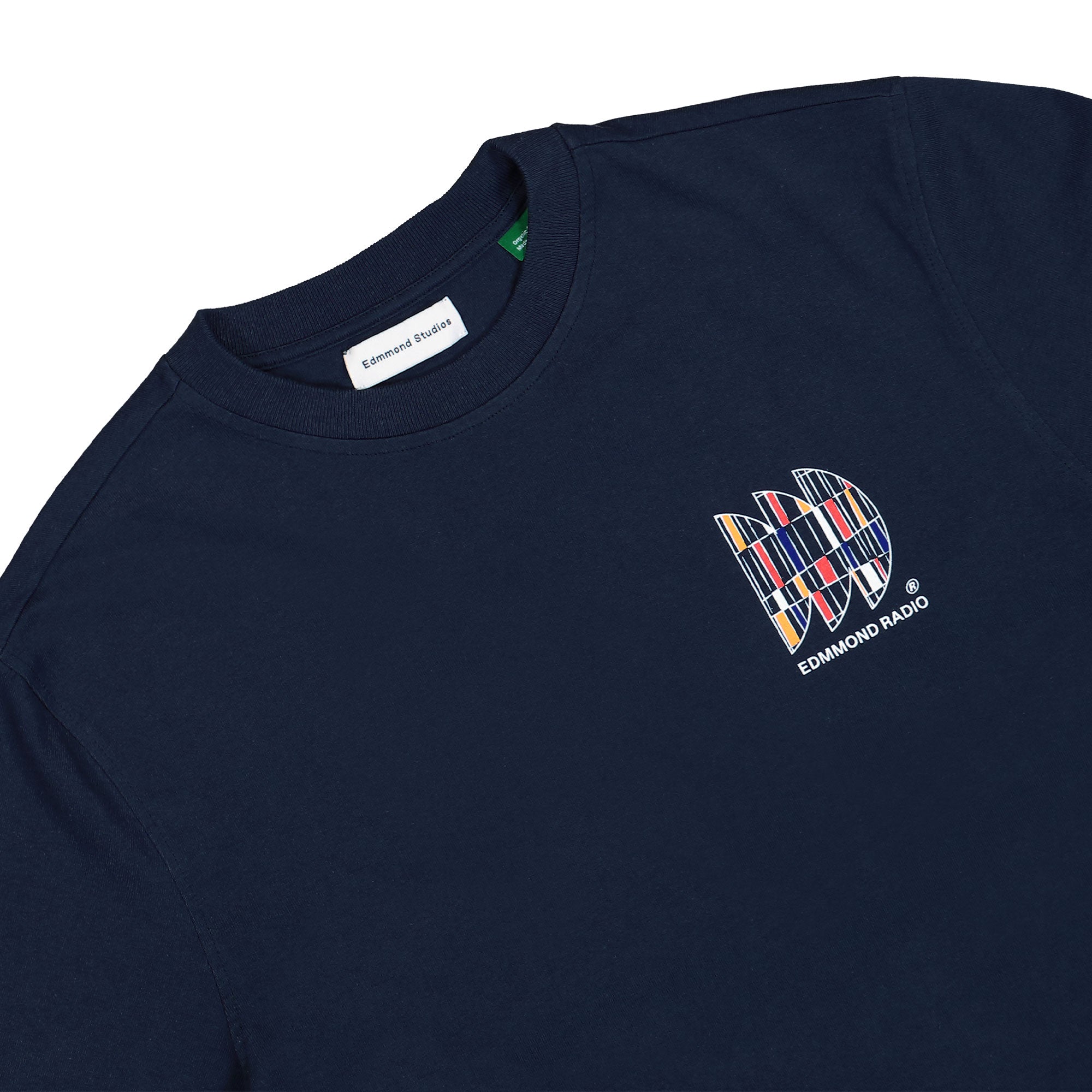 Edmmond Studios Edmmond Radio T-Shirt Plain Navy T-Shirts Material | Overkill