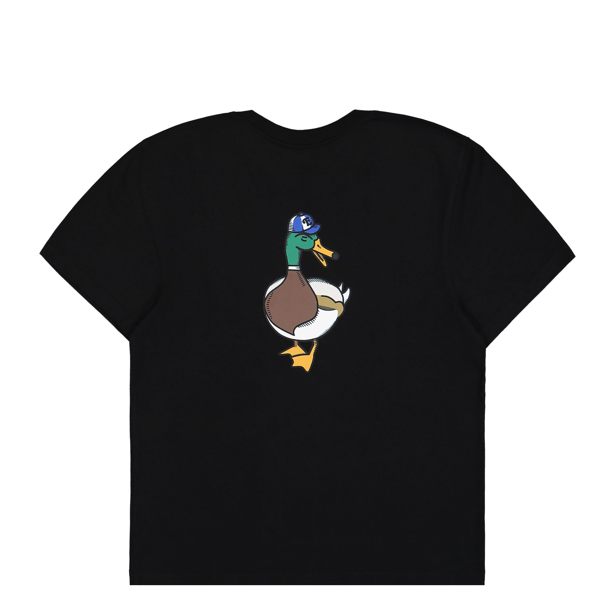 Edmmond Studios Duck Recreation T-Shirt Plain Black T-Shirts Close-up | Overkill