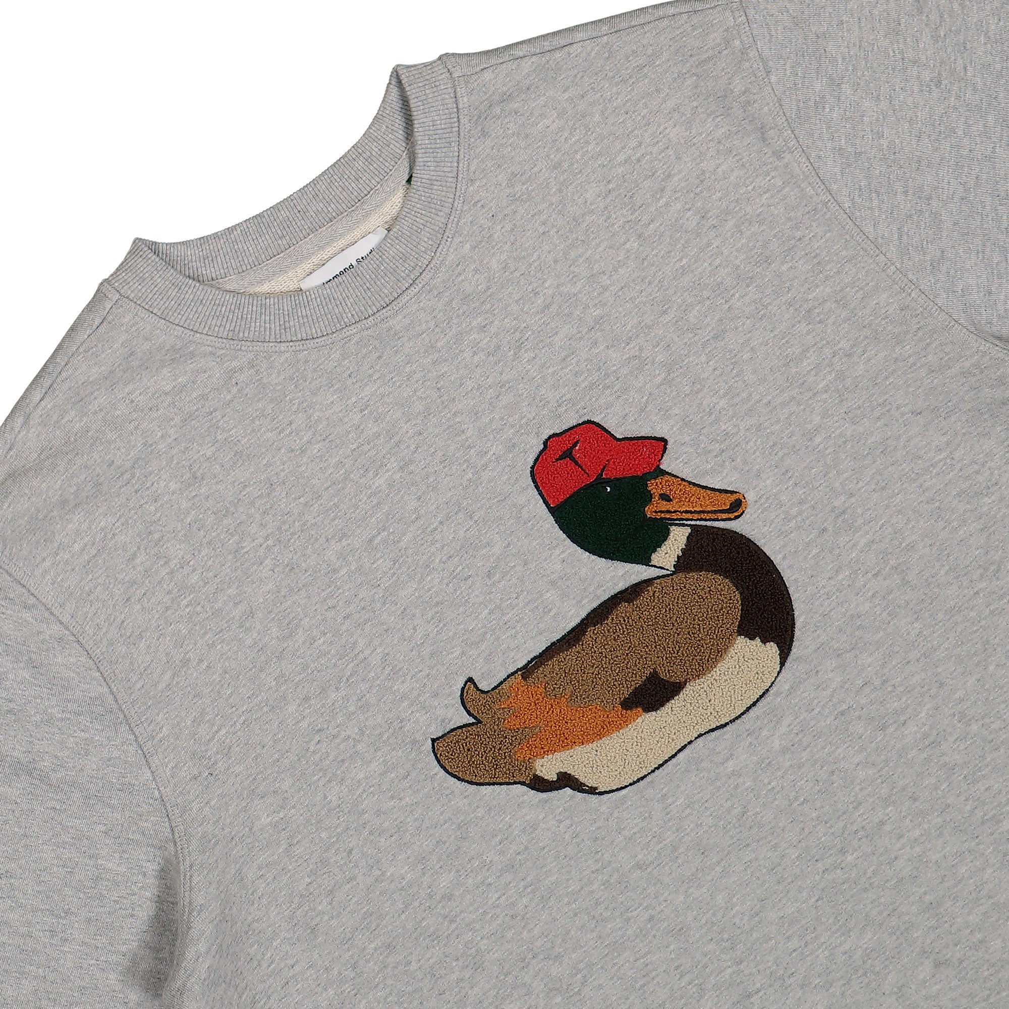 Edmmond Studios Duck Hunt Sweatshirt Plain Grey Melange Sweatshirts Close-up | Overkill