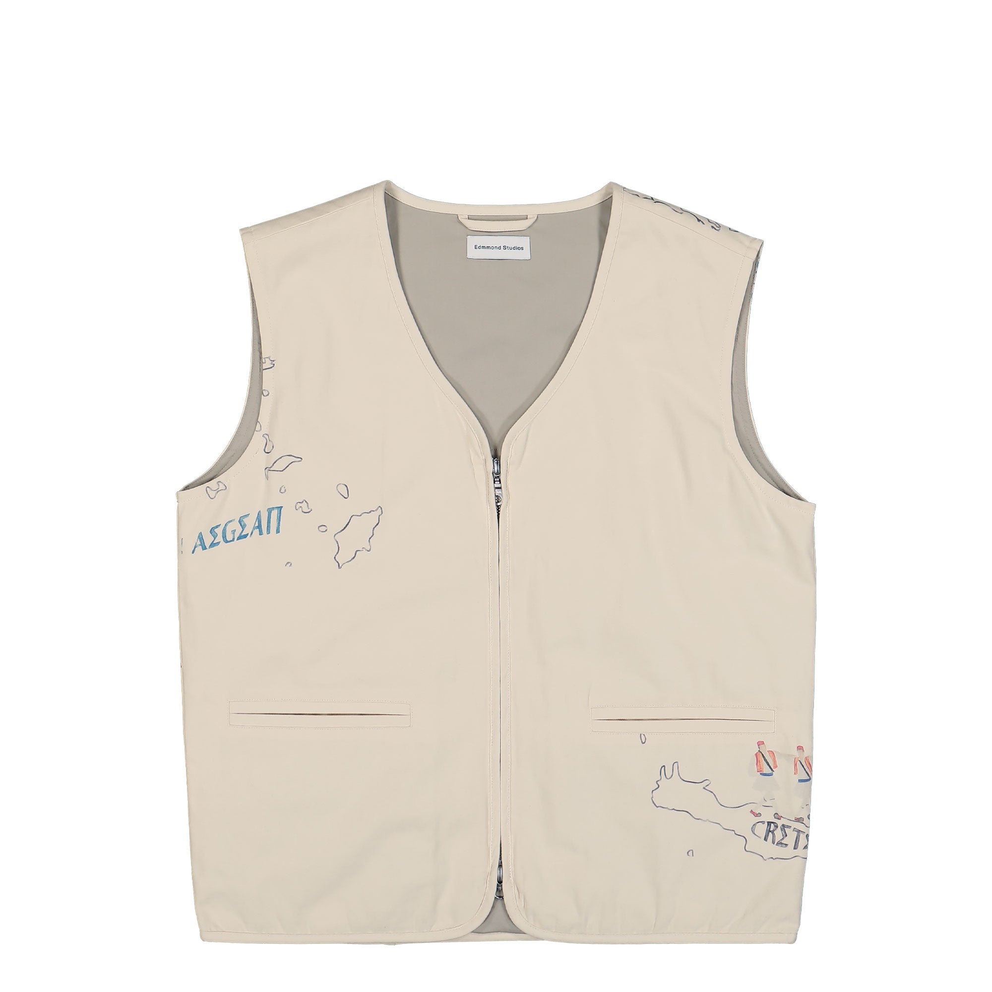 Edmmond Studios Find Me Vest Plain Off White Vests 125-80-01010 | Overkill