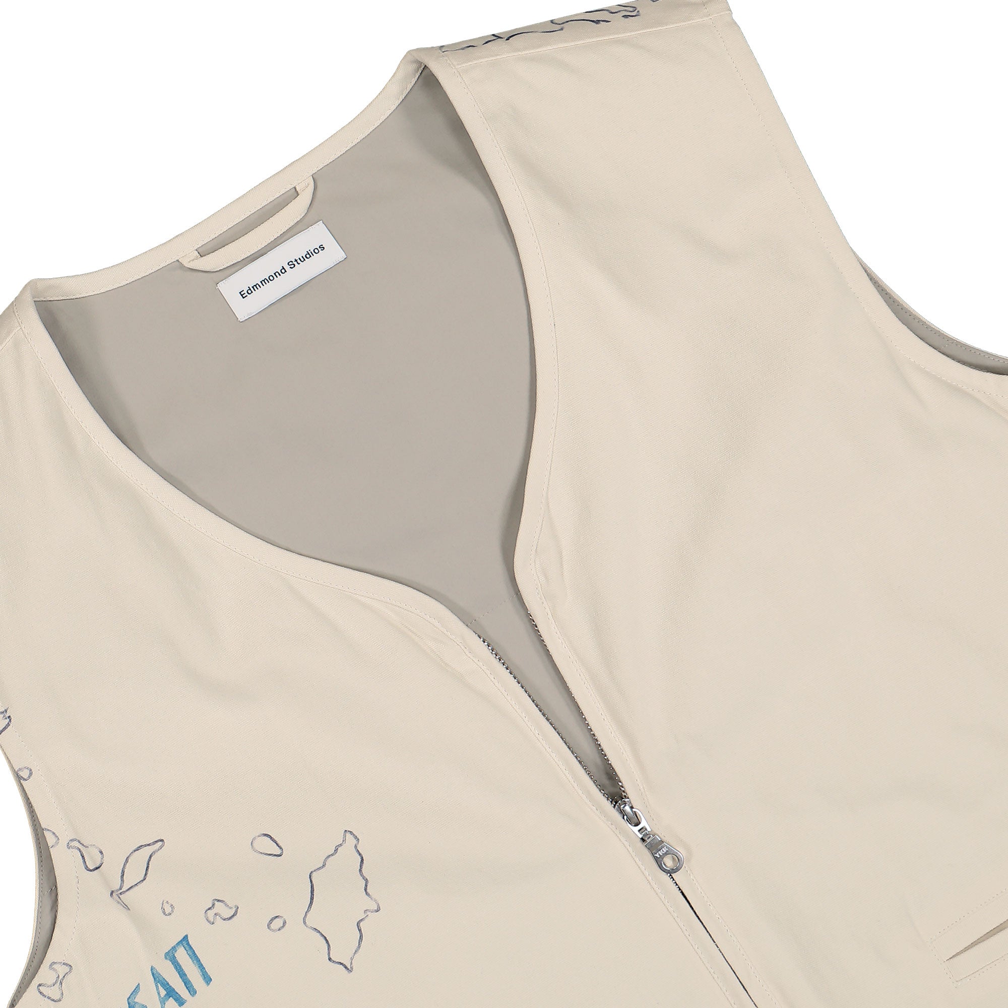 Edmmond Studios Find Me Vest Plain Off White Vests Close-up | Overkill