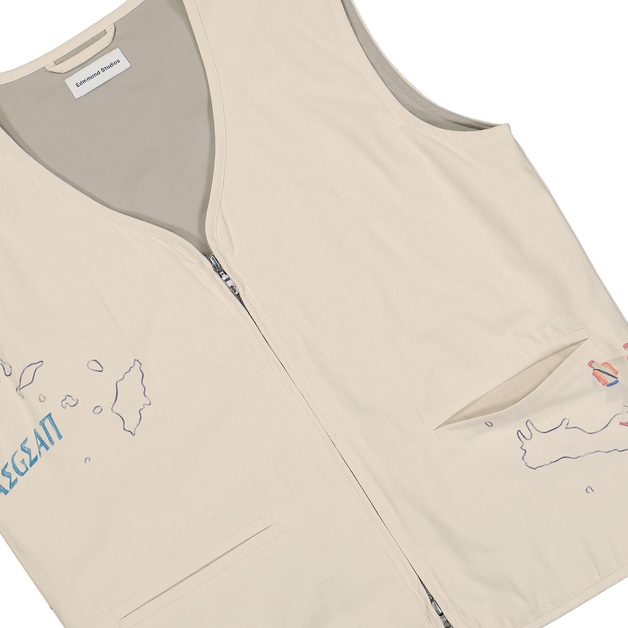 Edmmond Studios Find Me Vest Plain Off White Vests Detailfoto | Overkill