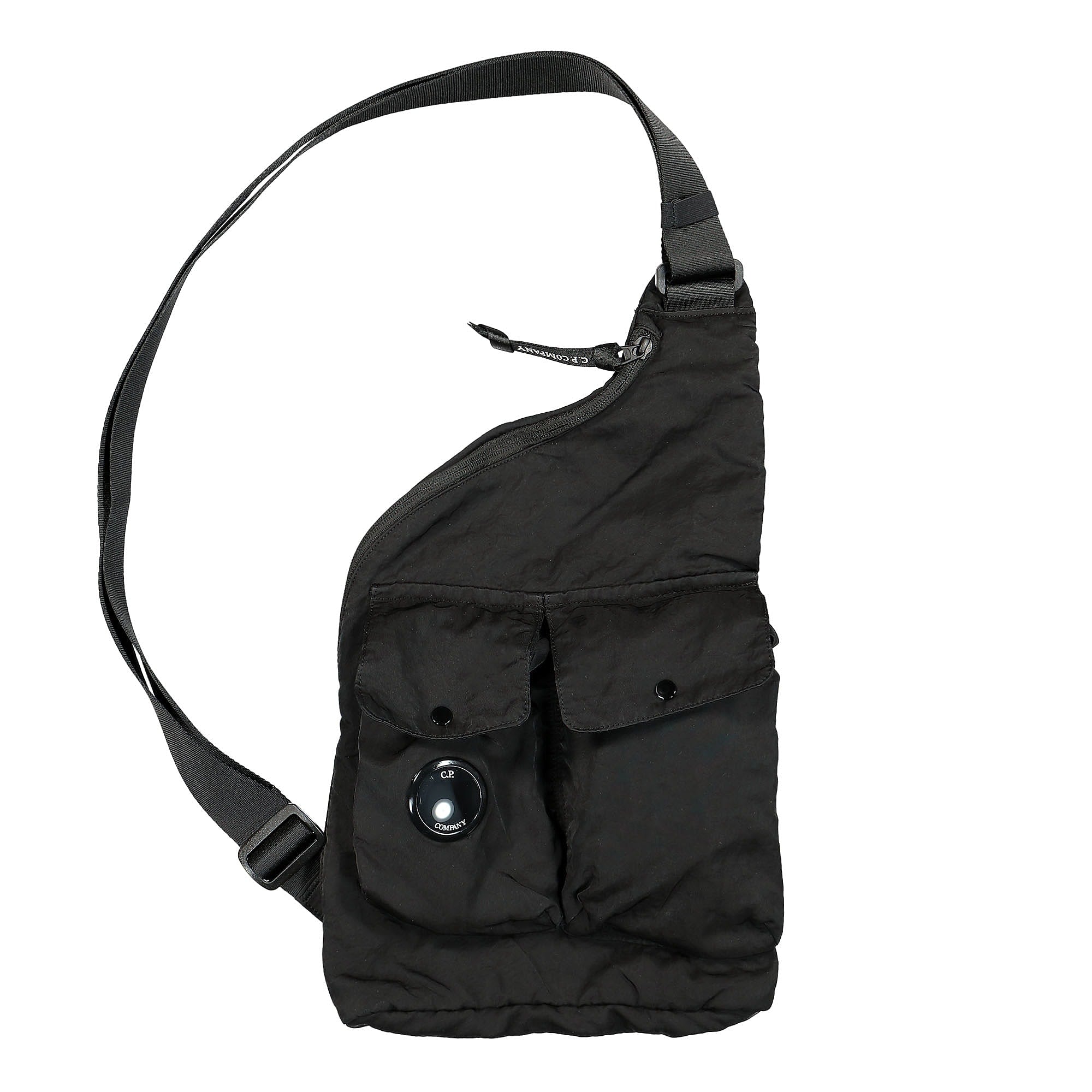 C.P. Company Nylon B Single Strap Backpack Black Backpacks 12CMAC012A-005269G 999 | Overkill
