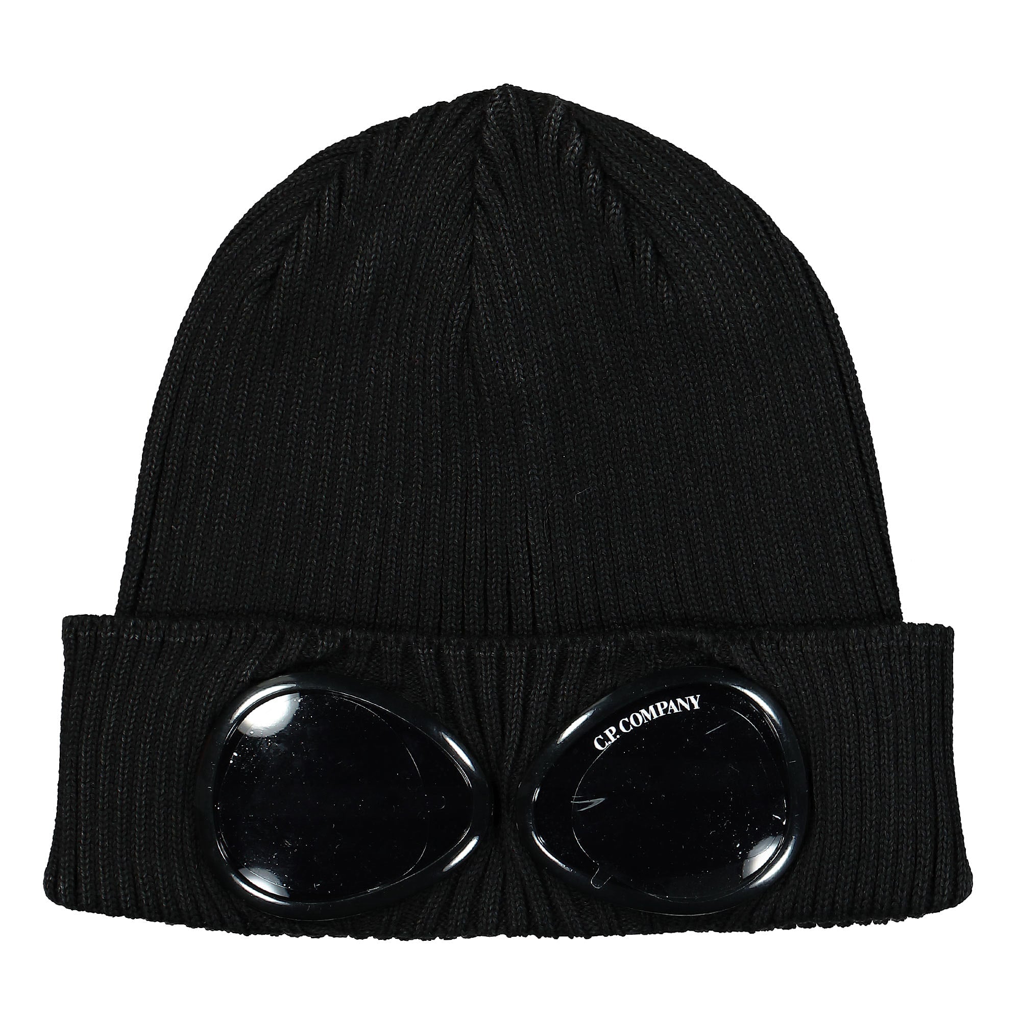 C.P. Company Cotton Goggle Beanie Black Beanies 12CMAC016A-000727A 999 | Overkill