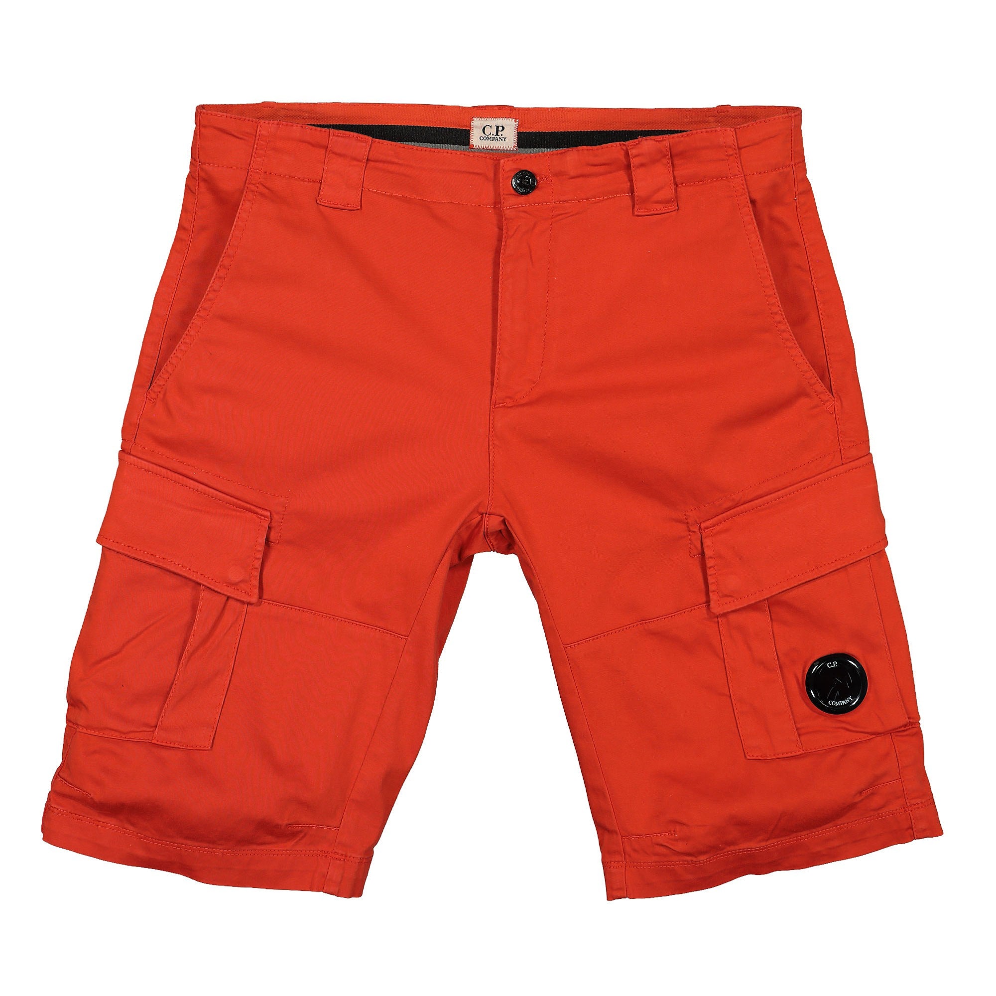C.P. Company Stretch Sateen Cargo Shorts Fiery Red Shorts 12CMBE062A-005694G 455 | Overkill