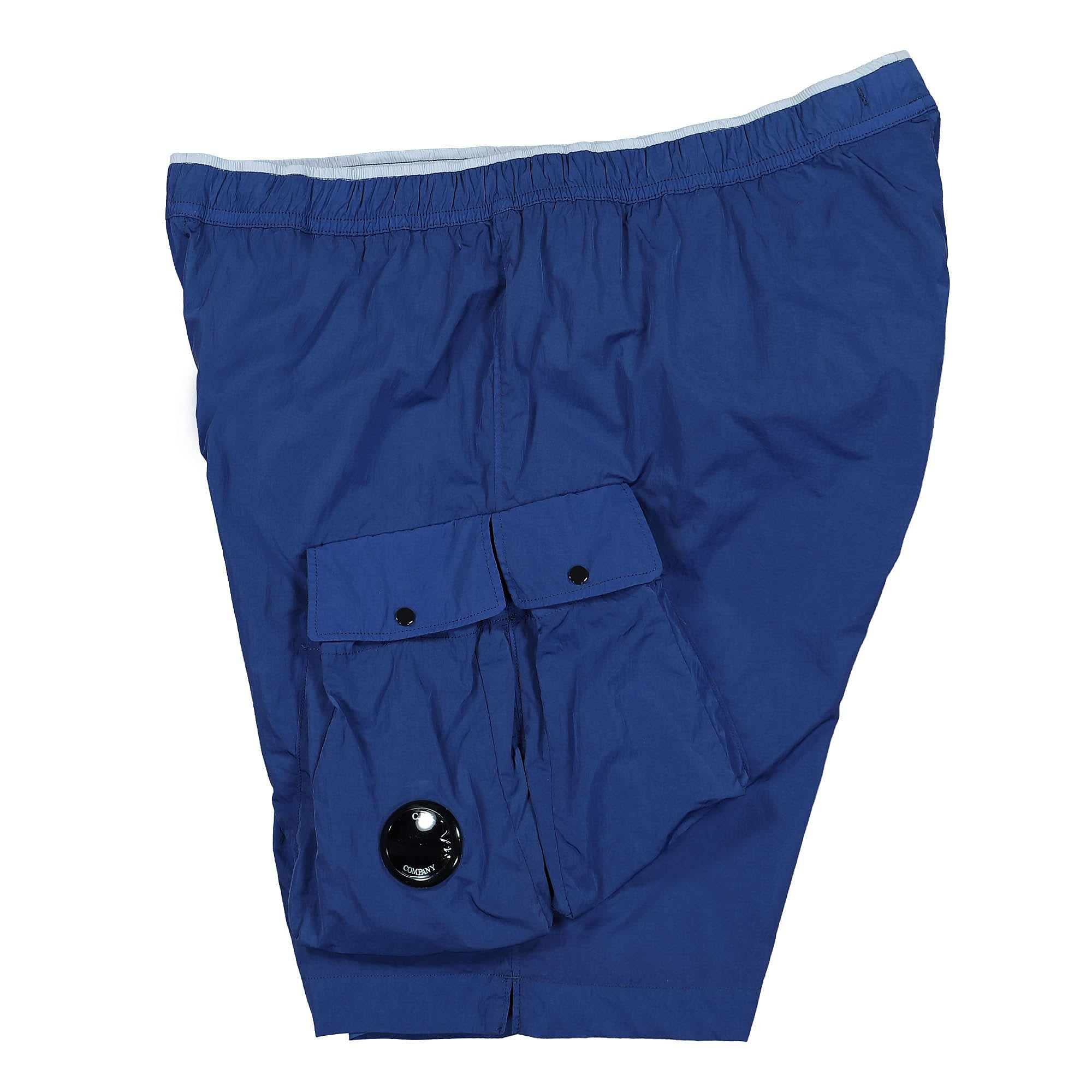 C.P. Company Chrome Beachwear Boxer Blue Quartz Swimwear Close-up | Overkill
