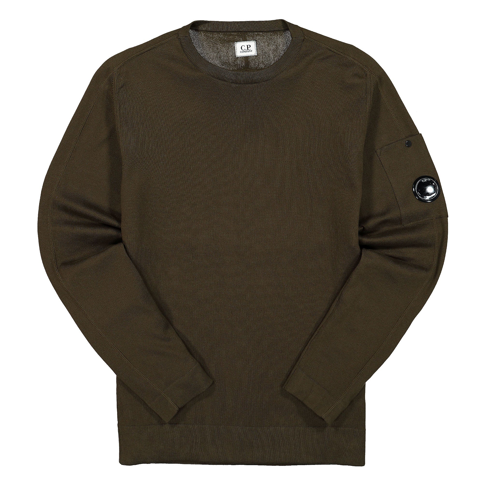 C.P. Company Sea Island Crew Neck Knit Ivy Green Sweatshirts 12CMKN128A-004037A 683 | Overkill