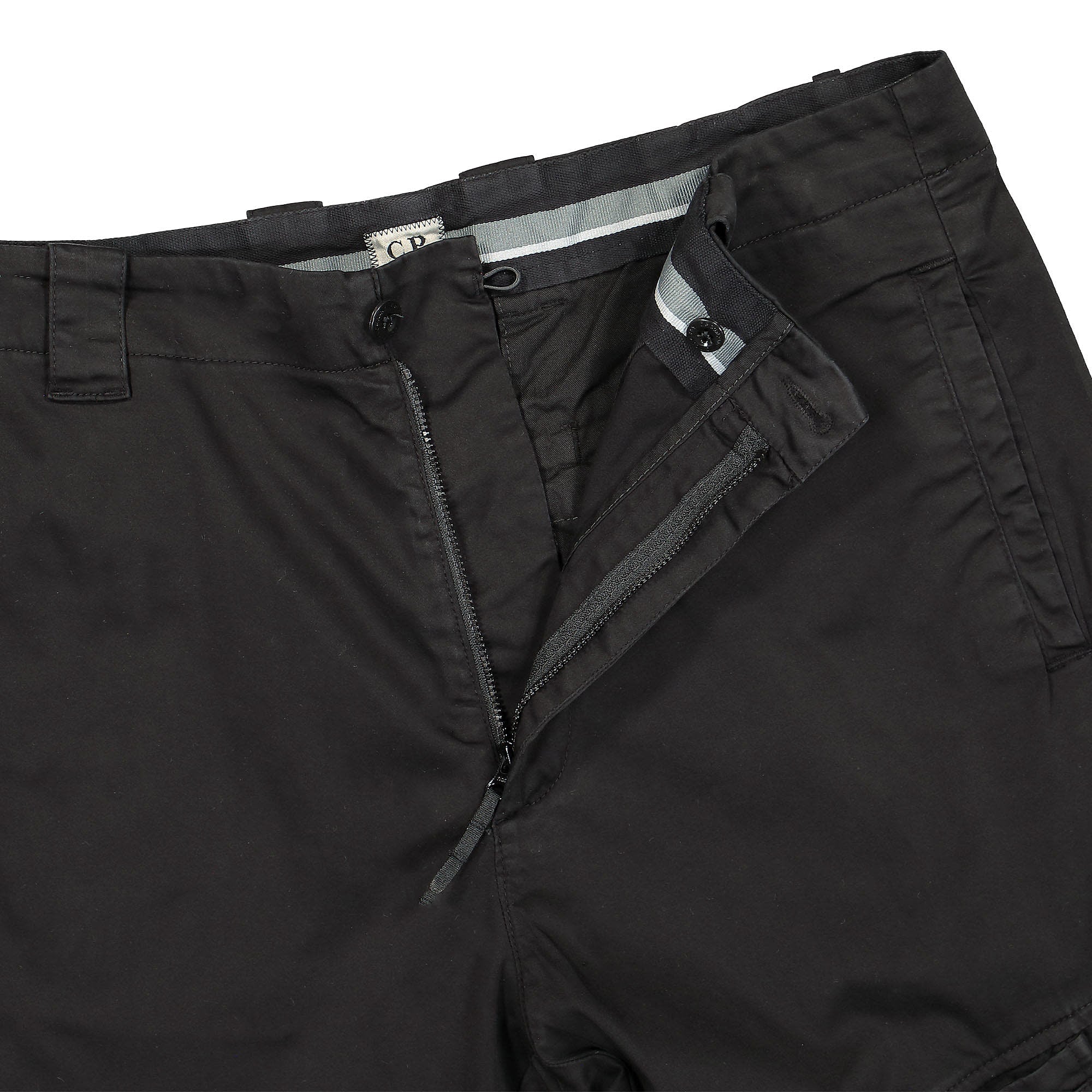 C.P. Company Stretch Sateen Utility Pants Black Casual Pants Detailfoto | Overkill