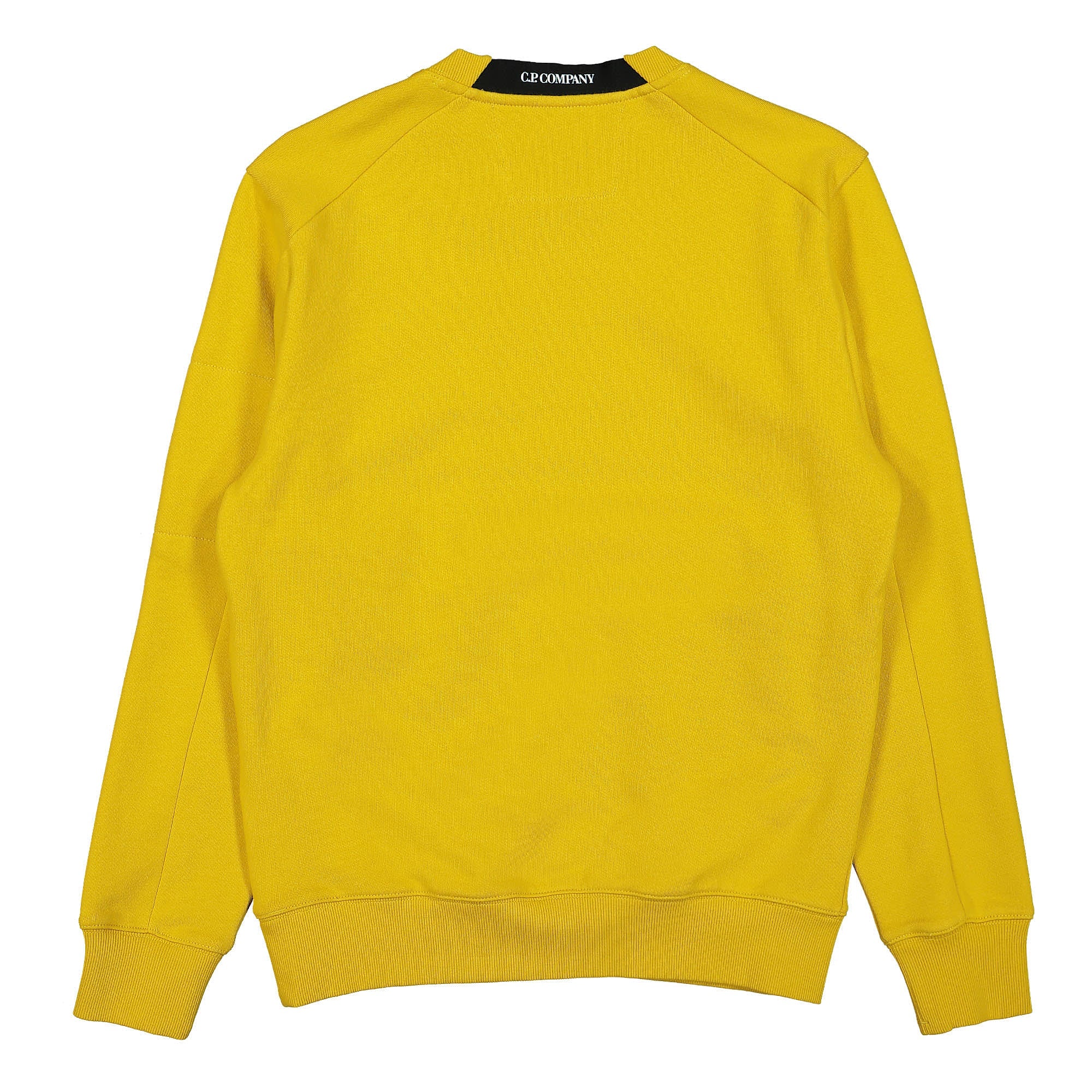 C.P. Company Diagonal Raised Fleece Crew Neck Sweatshirt Nugget Gold Sweatshirts Material | Overkill