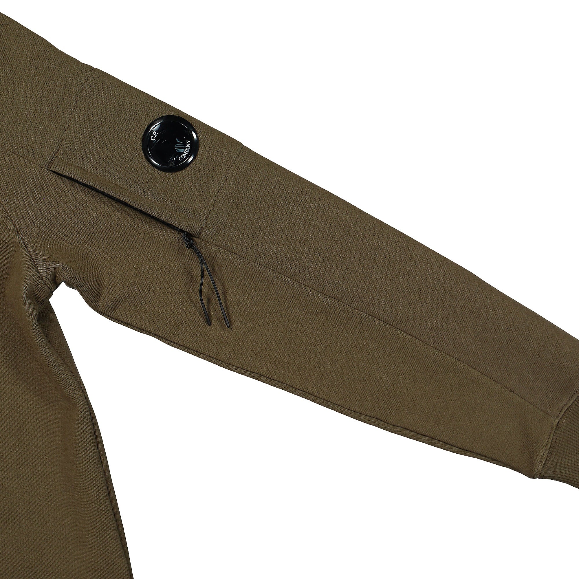 C.P. Company Diagonal Raised Fleece Crew Neck Sweatshirt Ivy Green Sweatshirts Detailfoto | Overkill
