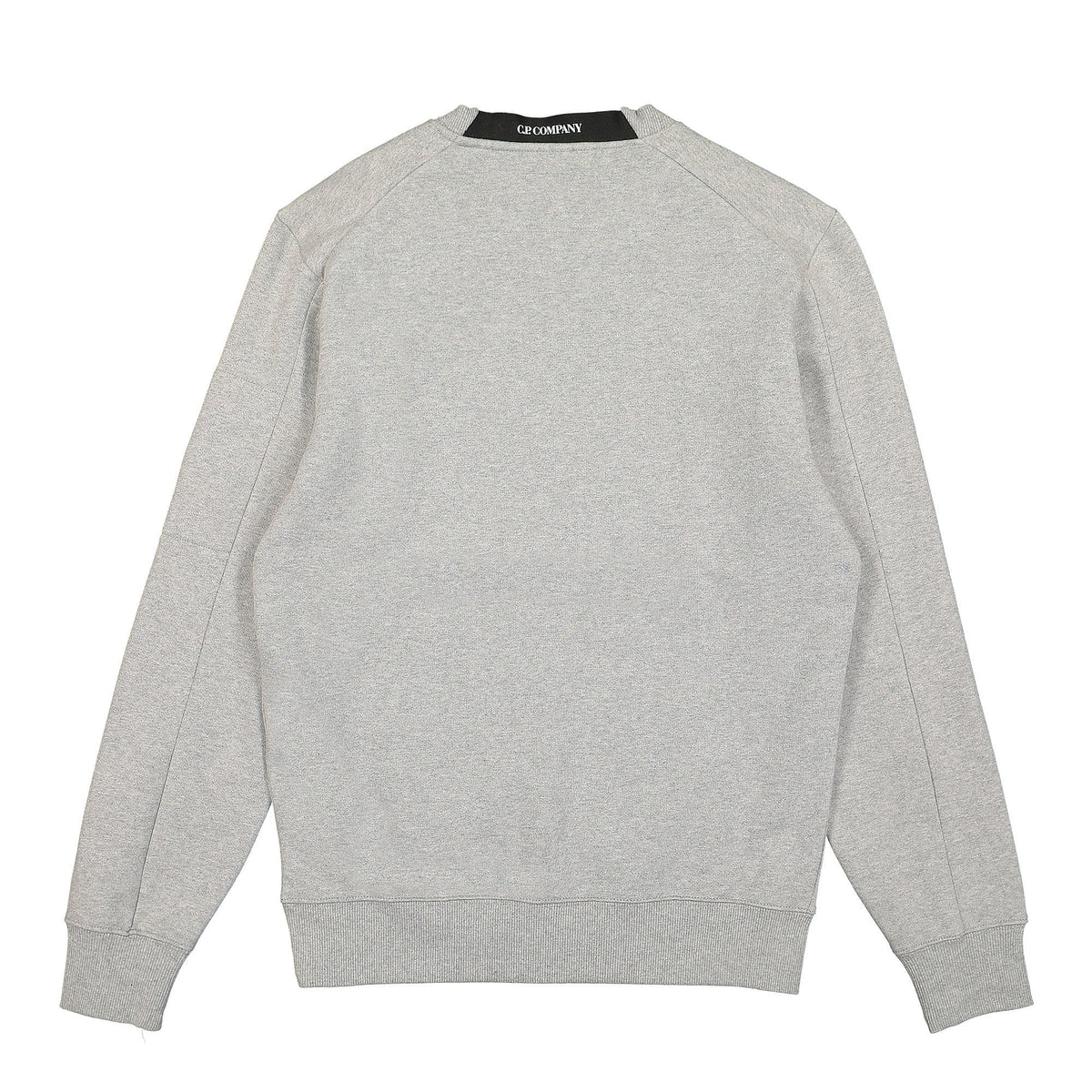 C.P. Company Diagonal Raised Fleece Crew Neck Sweatshirt Grey Melange Sweatshirts Material | Overkill