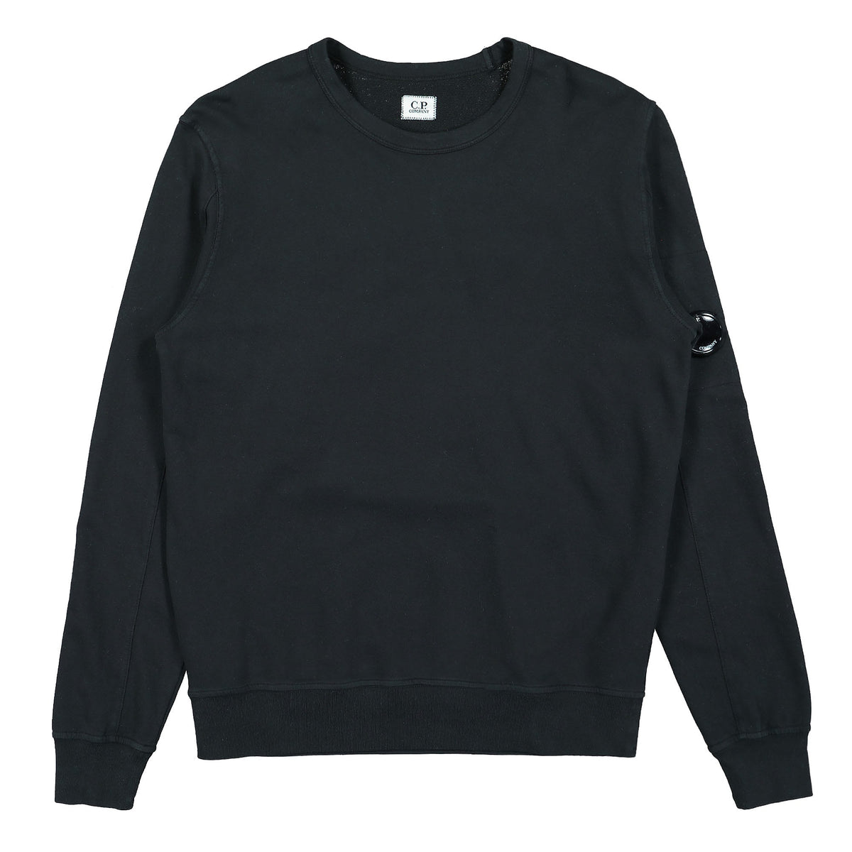 C.P. Company Light Fleece Crew Neck Sweatshirt Black Sweatshirts 12CMSS032A-002246G 999 | Overkill
