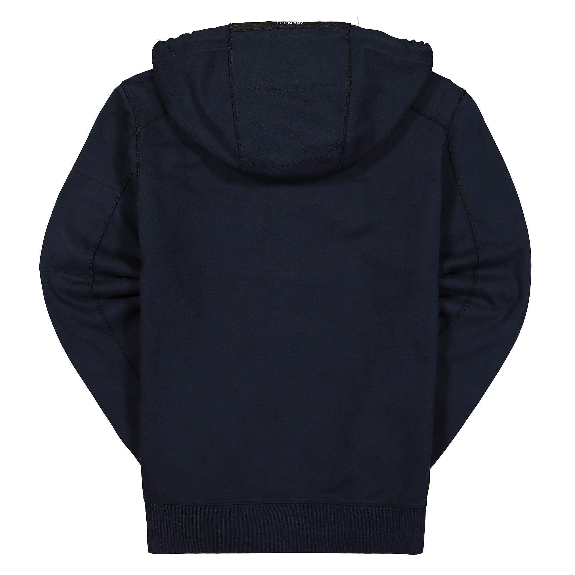 C.P. Company Light Fleece Zipped Hoodie Total Eclipse Hoodies Material | Overkill