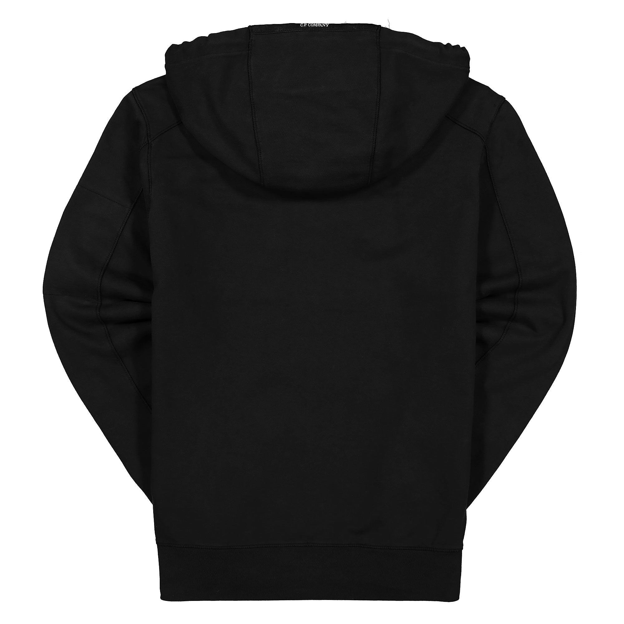 C.P. Company Light Fleece Zipped Hoodie Black Hoodies Material | Overkill