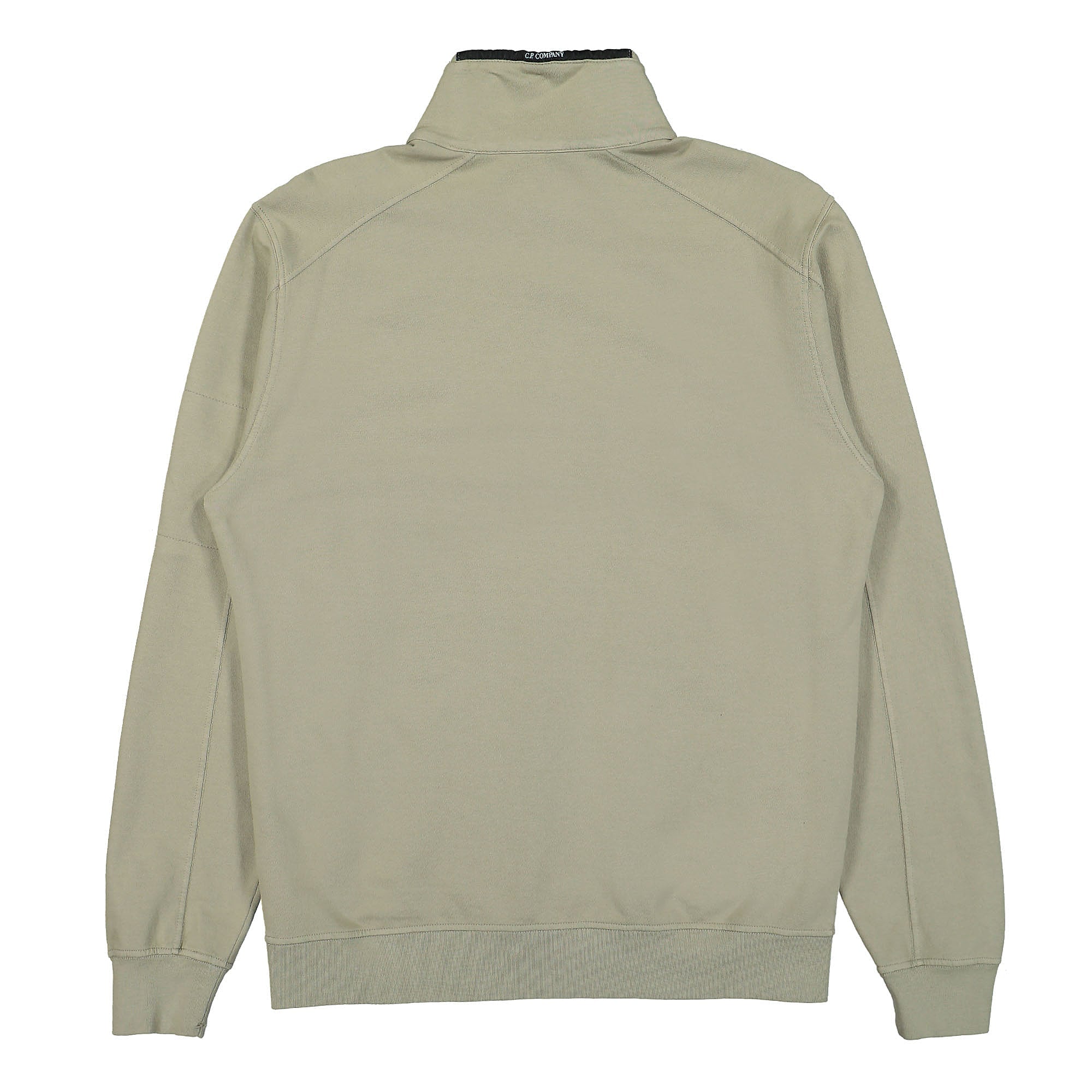 C.P. Company Light Fleece Quarter Zip Sweatshirt Army Green Sweatshirts Material | Overkill