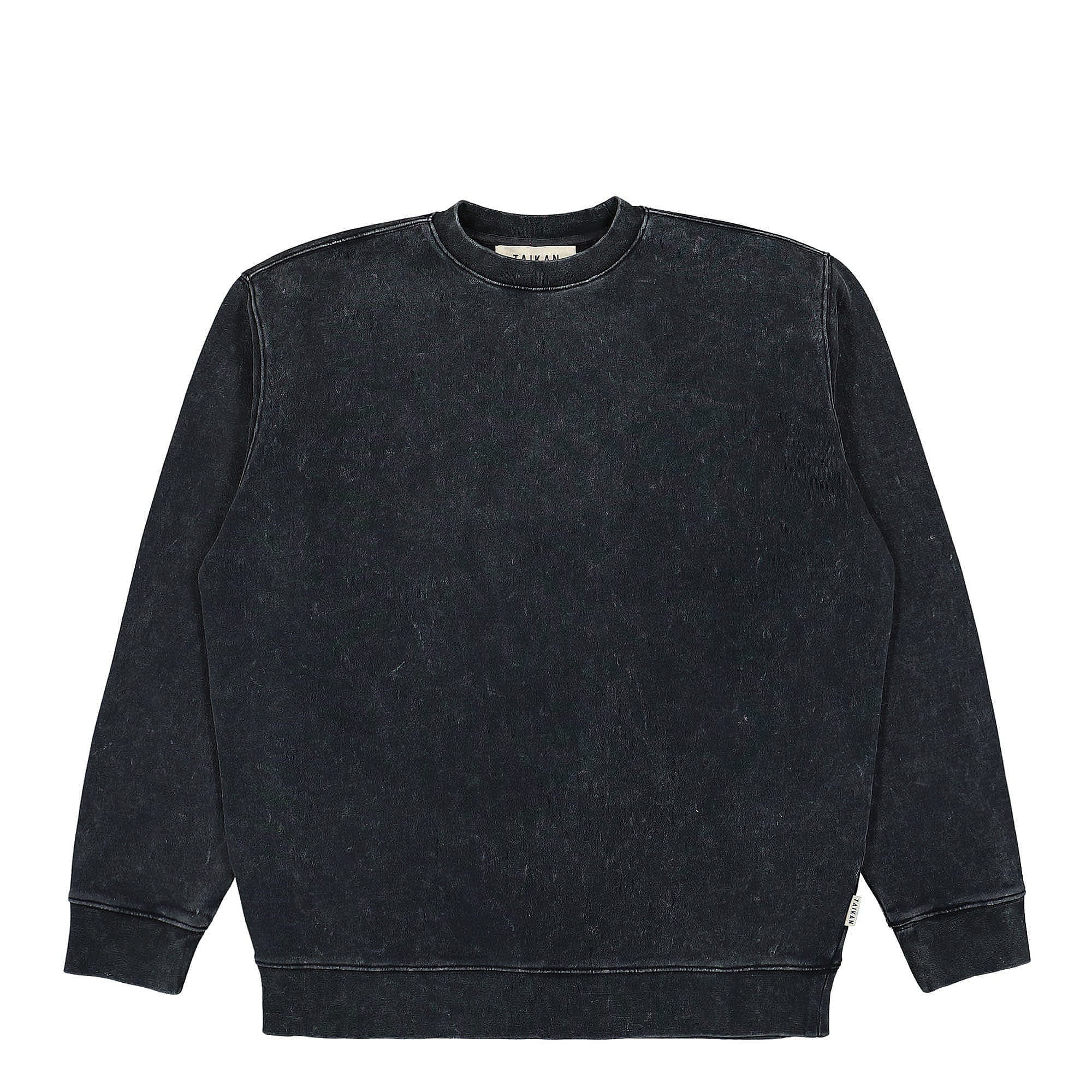 Taikan Everything Plain Crew Black Acid Sweatshirts 1306001.BLKA | Overkill