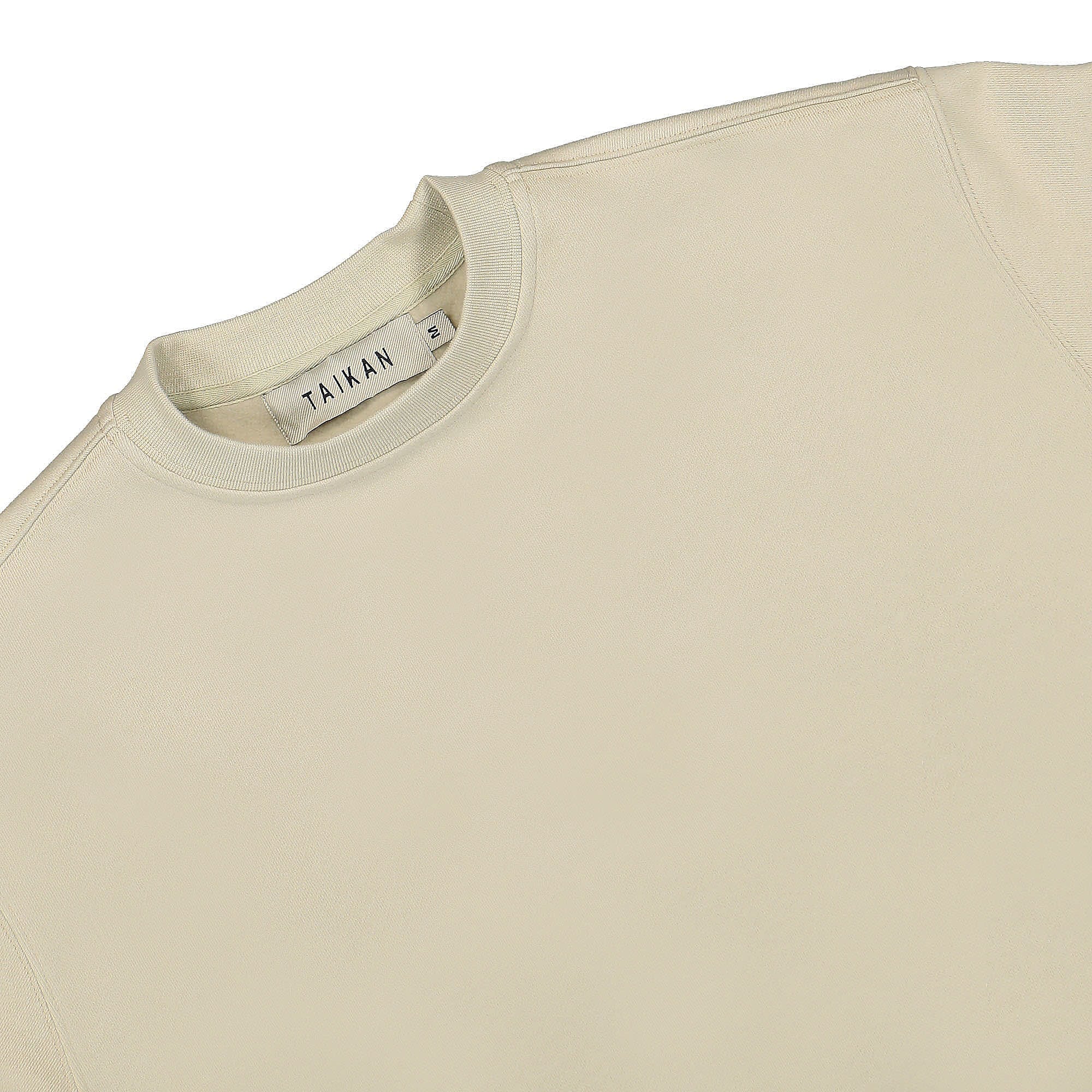 Taikan Everything Plain Crew Cream Sweatshirts Close-up | Overkill