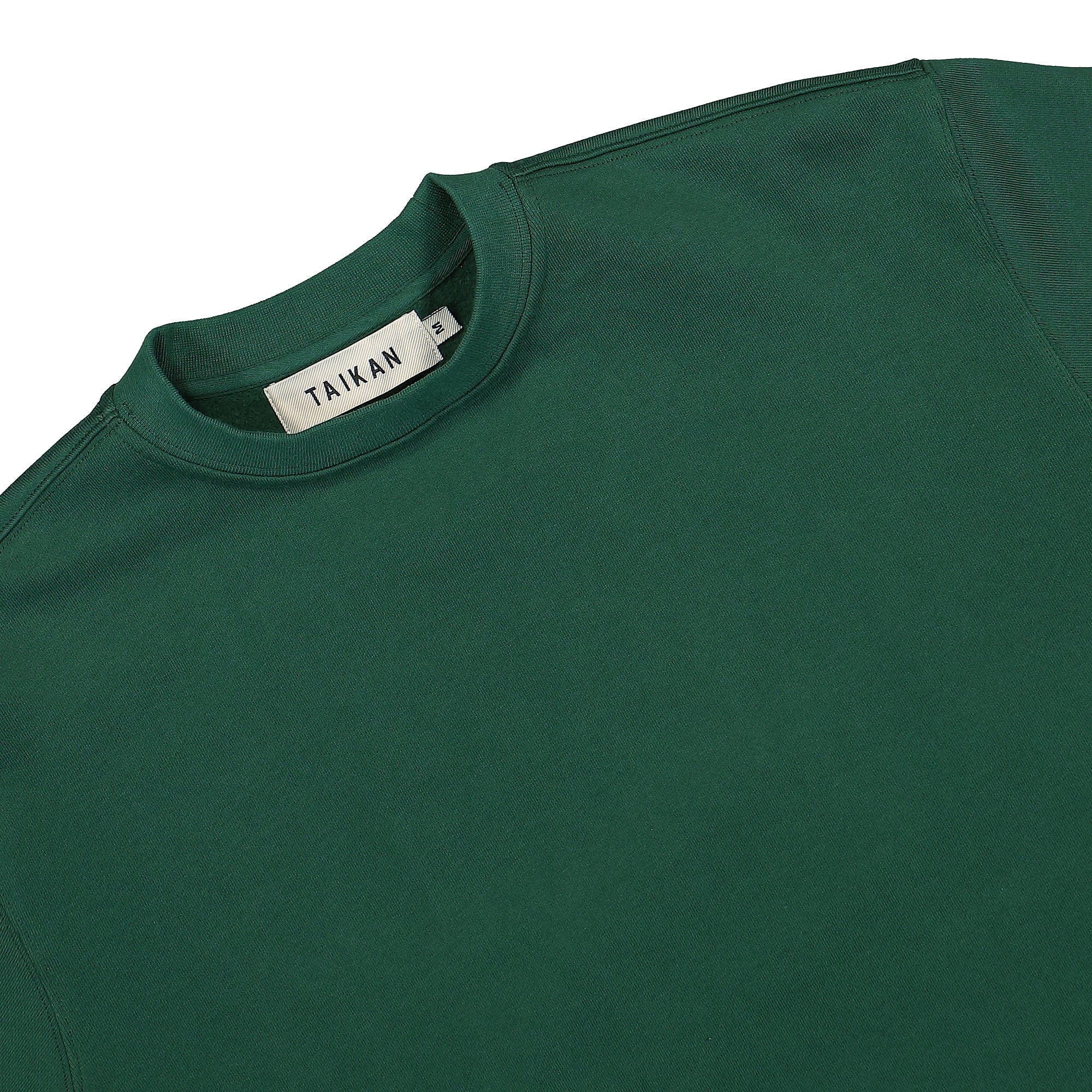 Taikan Everything Plain Crew Forest Green Sweatshirts Close-up | Overkill