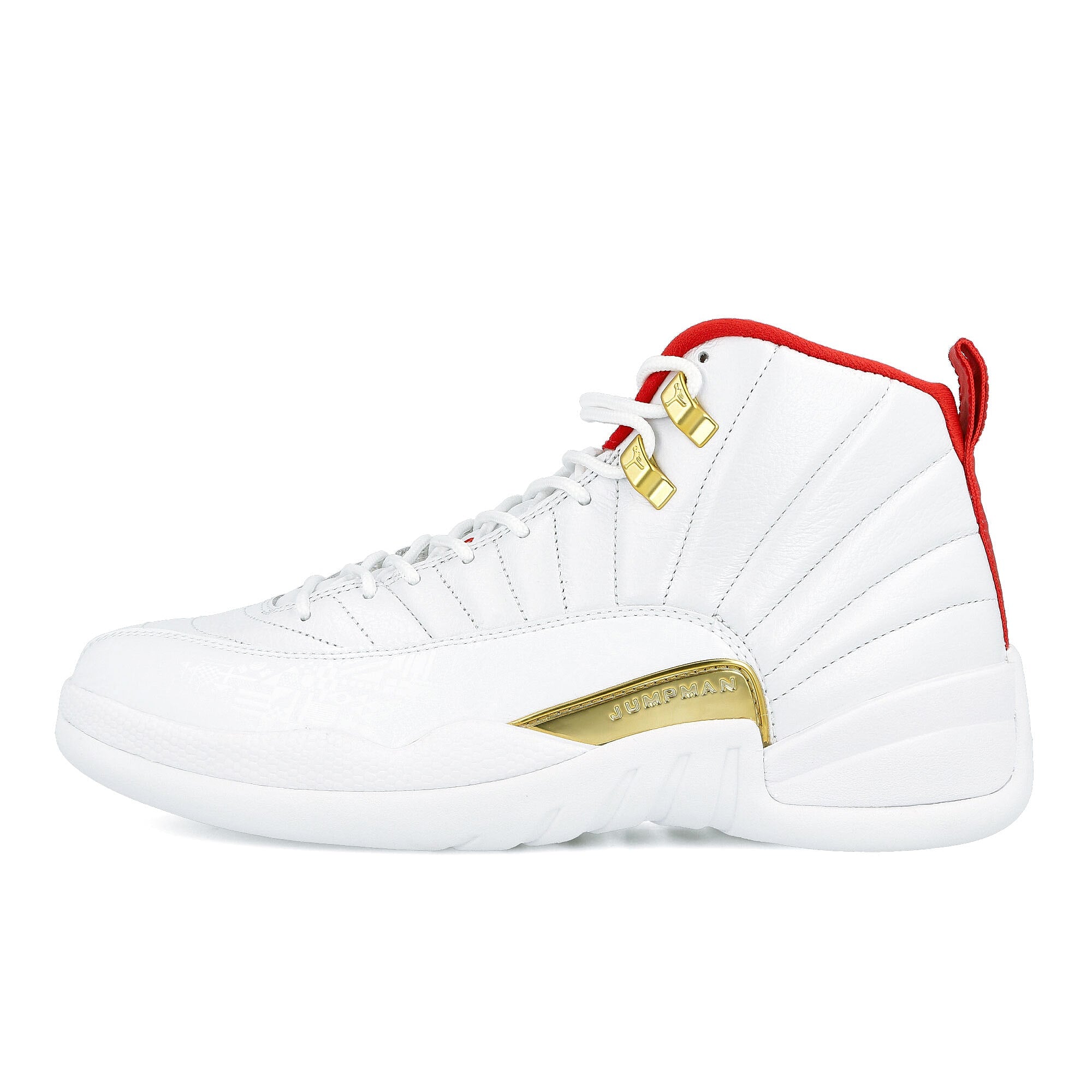 Jordan Air Jordan 12 Retro White / University Red - Metallic Gold Mid Top Sneakers 130690 107 | Overkill
