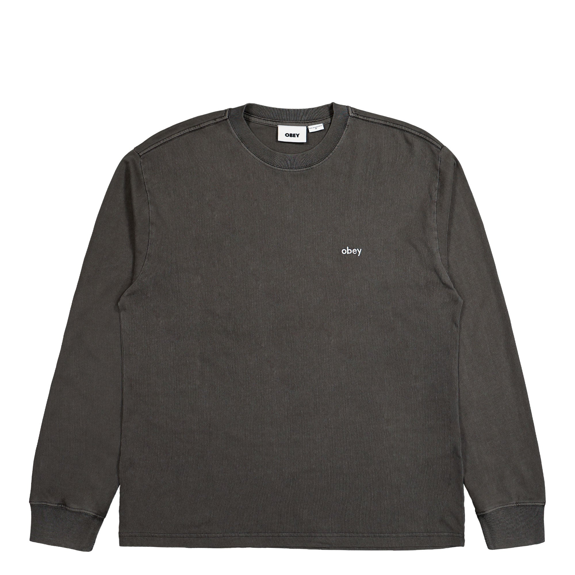 Obey Lowercase Pigment Tee LS Pigment Digital Black Longsleeves 131030139 / Pigment Digital Black | Overkill