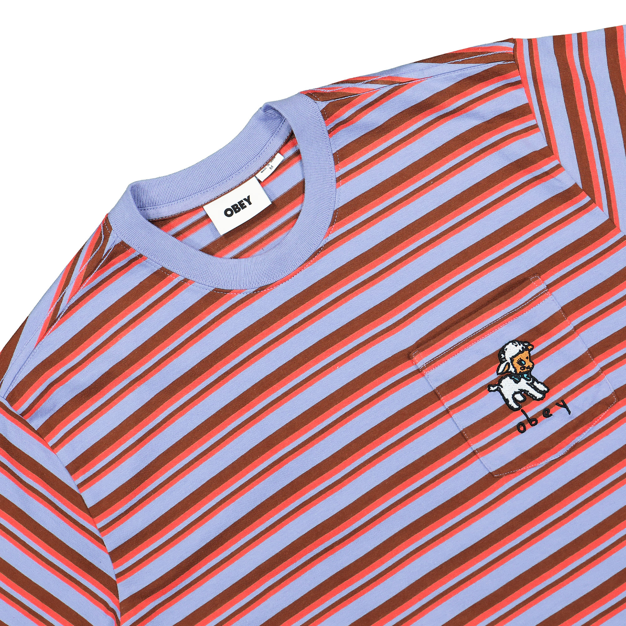 Obey Doe Pocket Tee SS Digital Violet Multi T-Shirts Close-up | Overkill