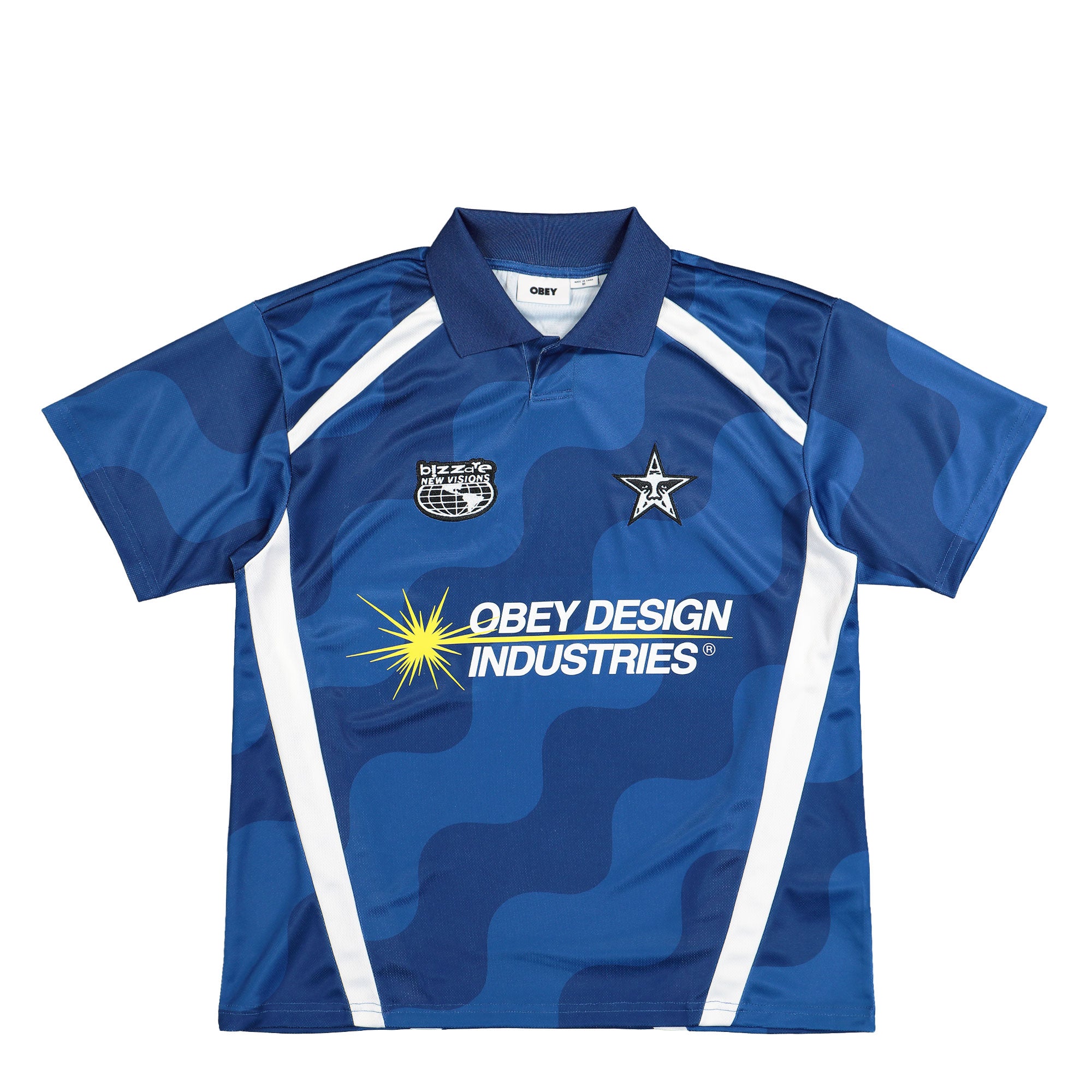 Obey Soccer Jersey Blue Multi Polo Shirts 131080372 / Blue Multi | Overkill