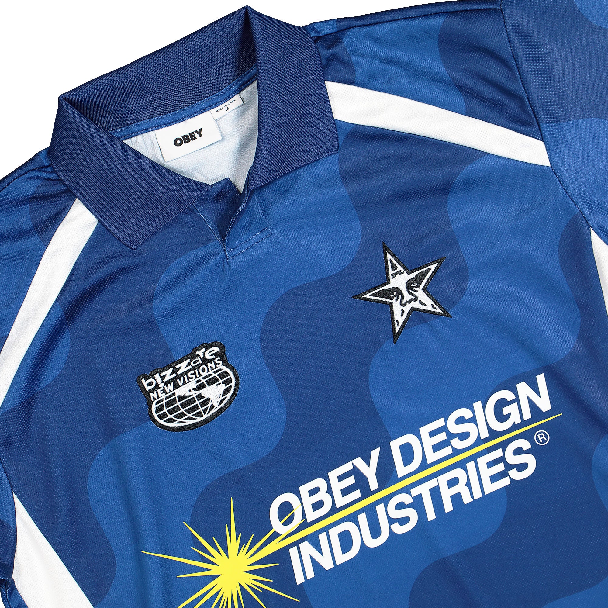 Obey Soccer Jersey Blue Multi Polo Shirts Detail view 1 | Overkill