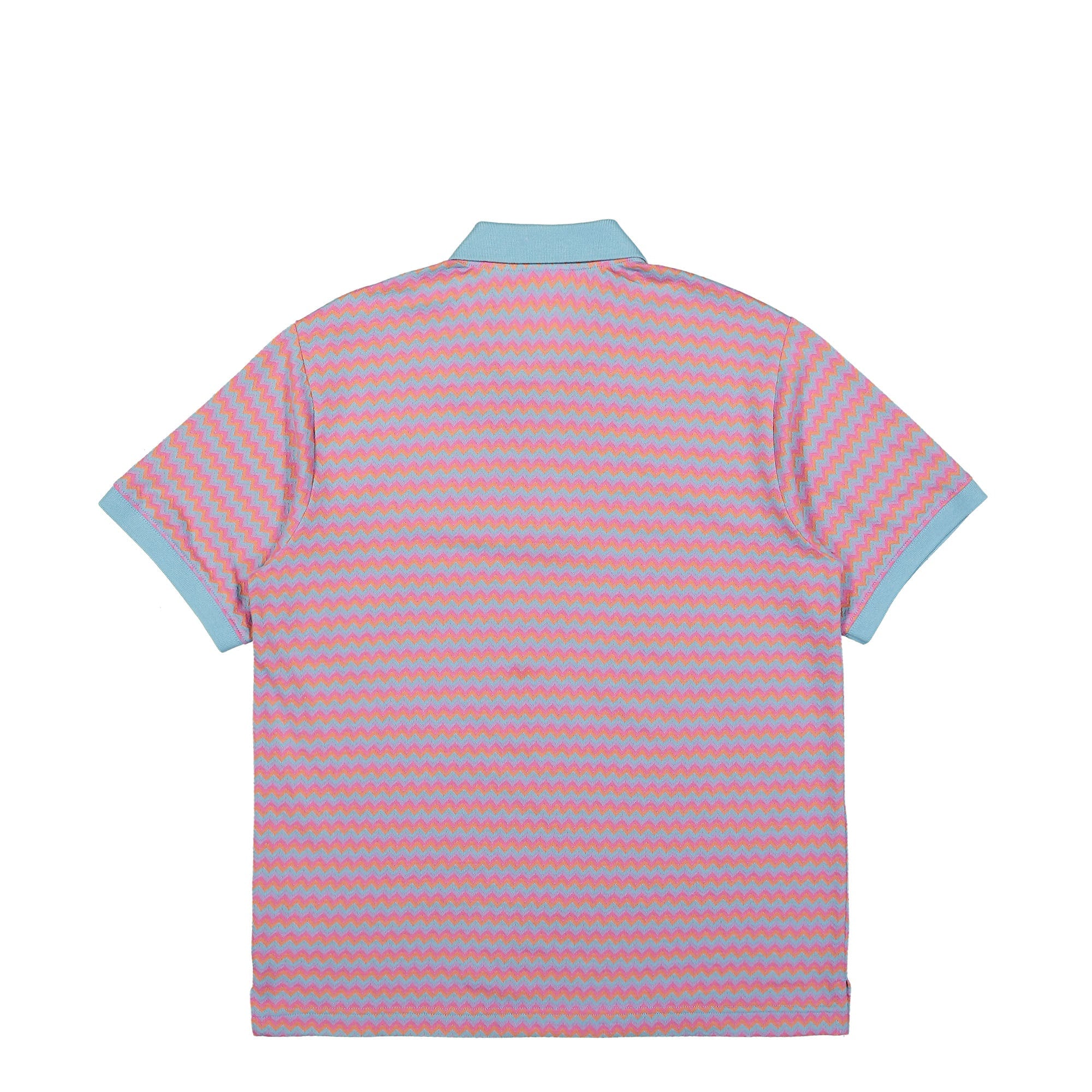 Obey Anno Jacquard Polo SS Sky Blue Multi Polo Shirts Material | Overkill