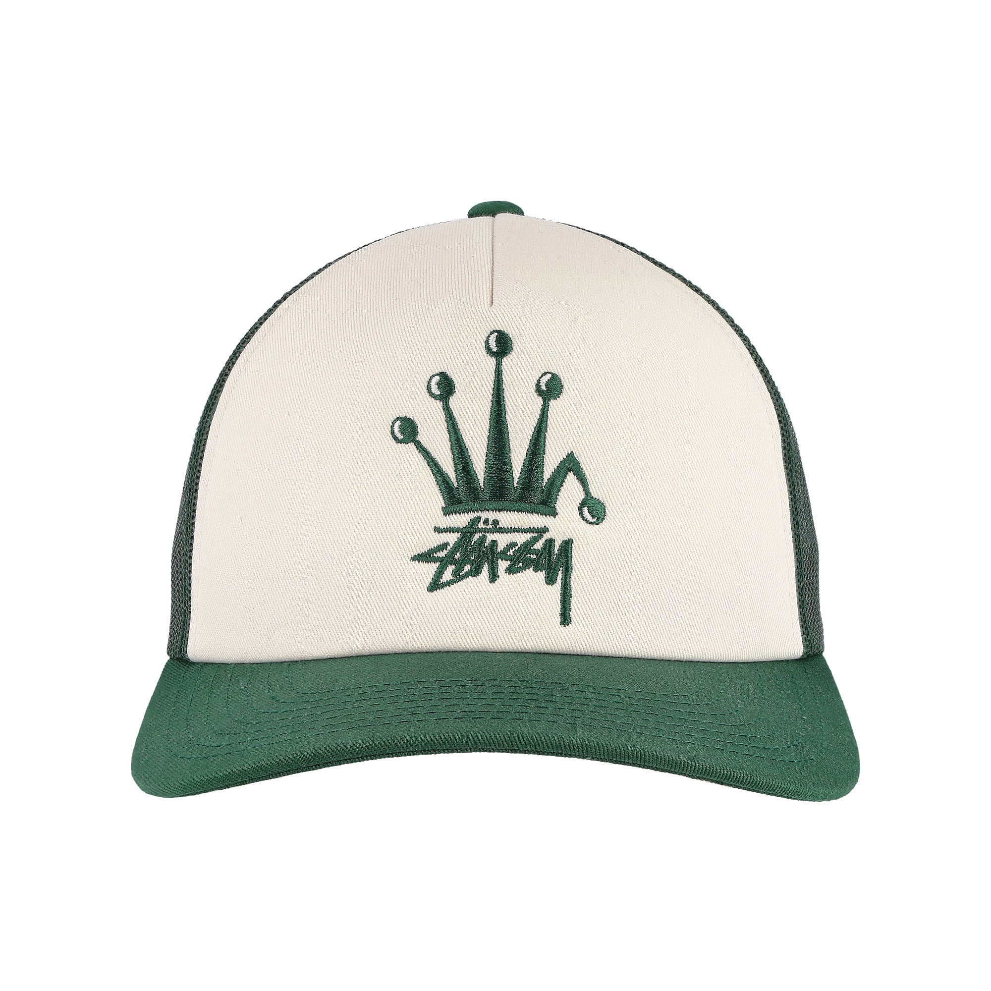 Stussy Crown Stock Trucker Cap Forest Caps Detailfoto | Overkill