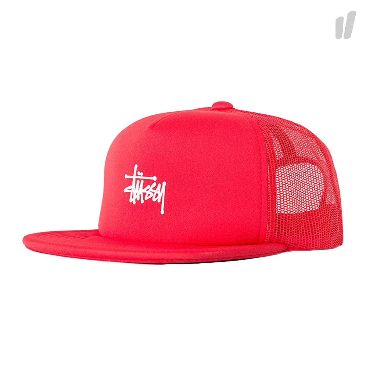 Stussy Puff Print Stock Trucker Cap Red Caps 131703 / 0601 | Overkill
