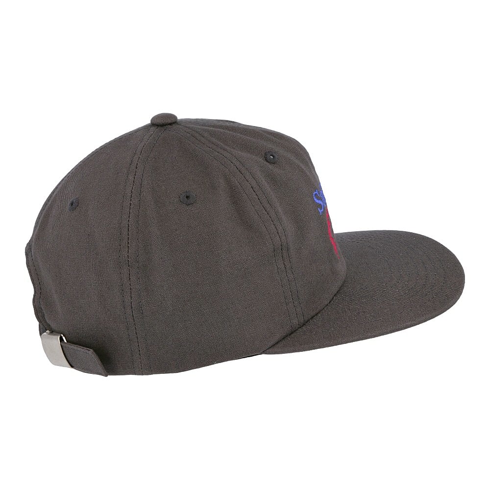 Stussy Global Designs Strapback Cap Charcoal Caps Close-up | Overkill